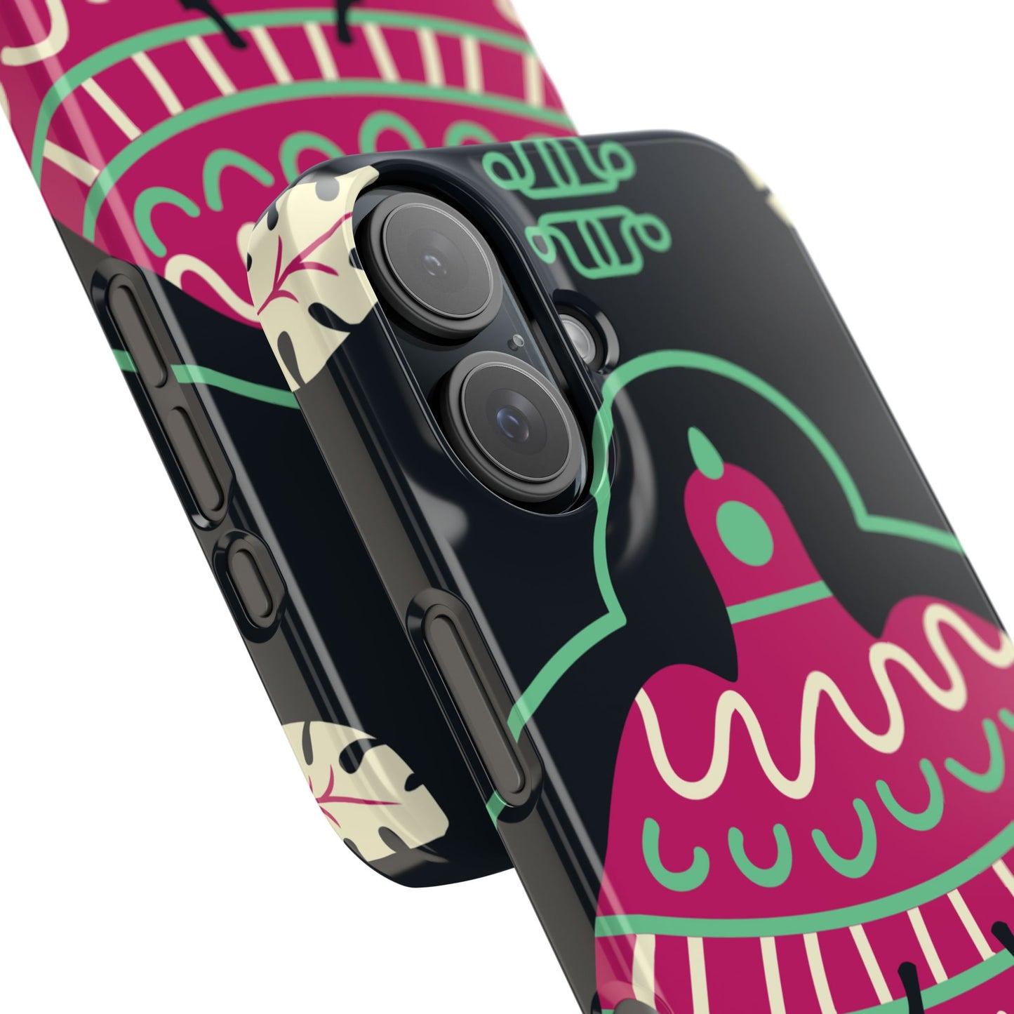 Colorful Bird Slim Phone Case, Bohemian Style Phone Cover, Gift for Nature Lovers, Unique Bird Design, Trendy Mobile Accessory