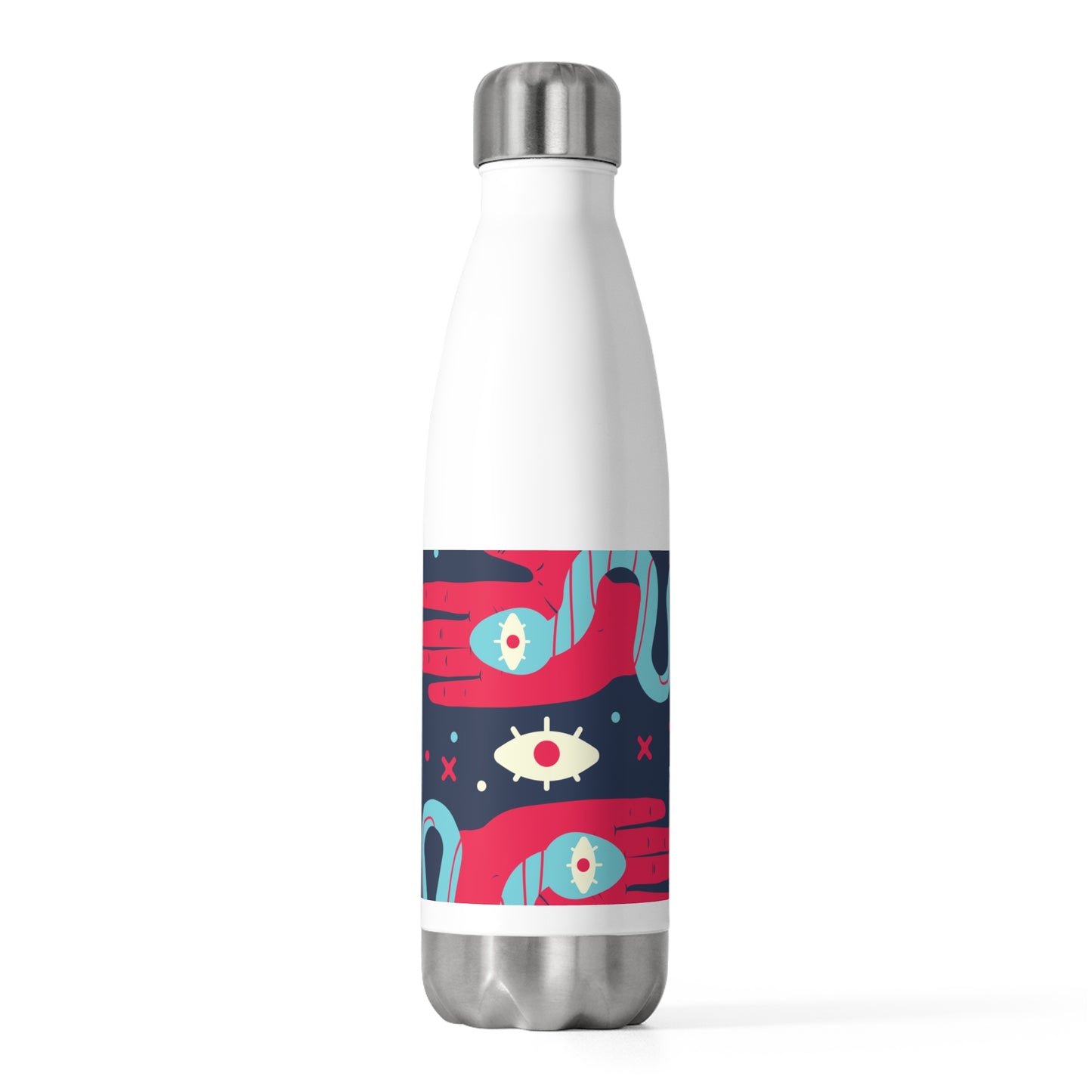 Trendy 20oz Insulated Water Bottle, Cute Drink Flask, Modern Personalized Hydration, Eco-Friendly Gift, Colorful Travel Mug