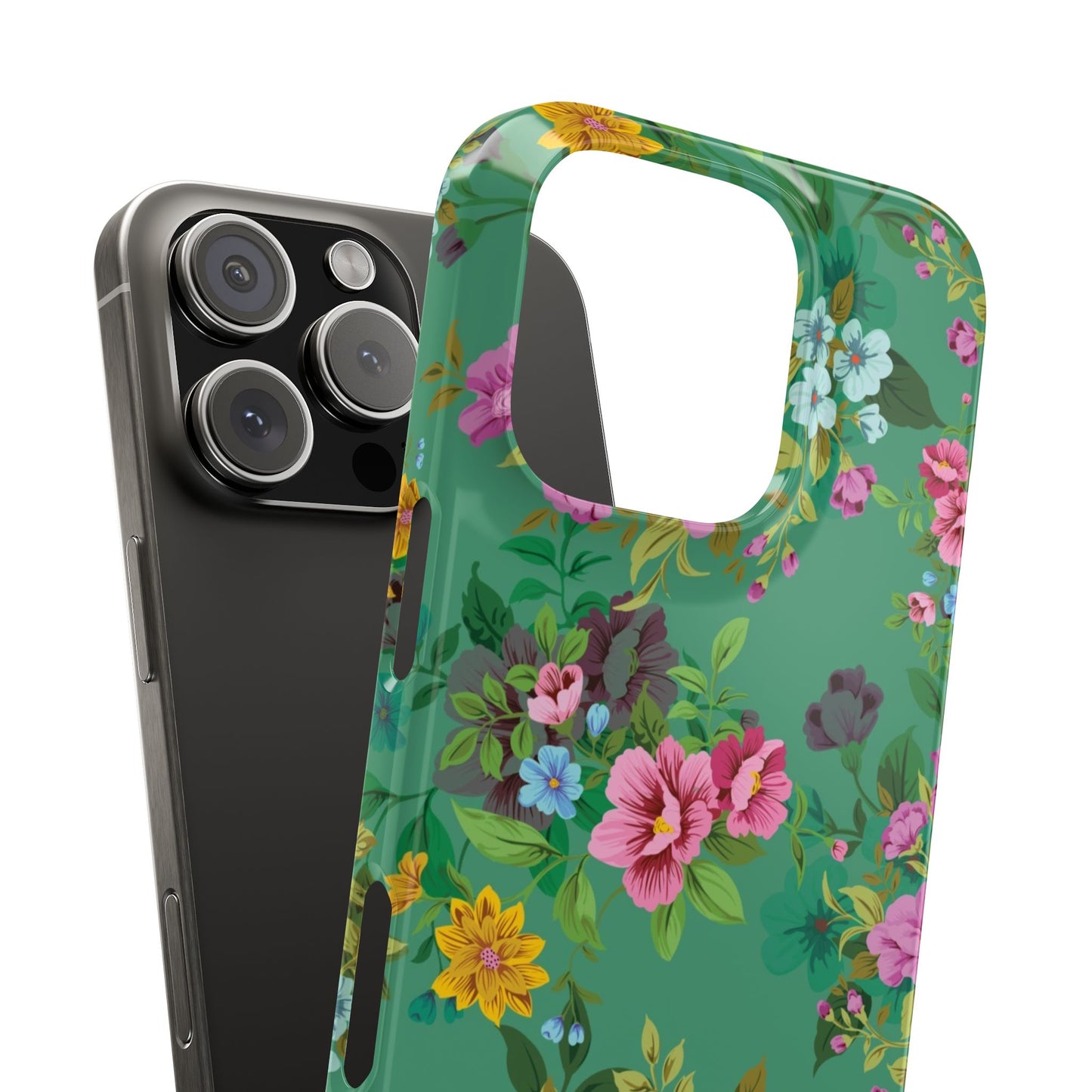 Floral Slim Phone Case - Cute Botanical Design, Gift for Spring, Nature Lovers, Customizable Phone Cover, Trendy Accessories, Flower Power