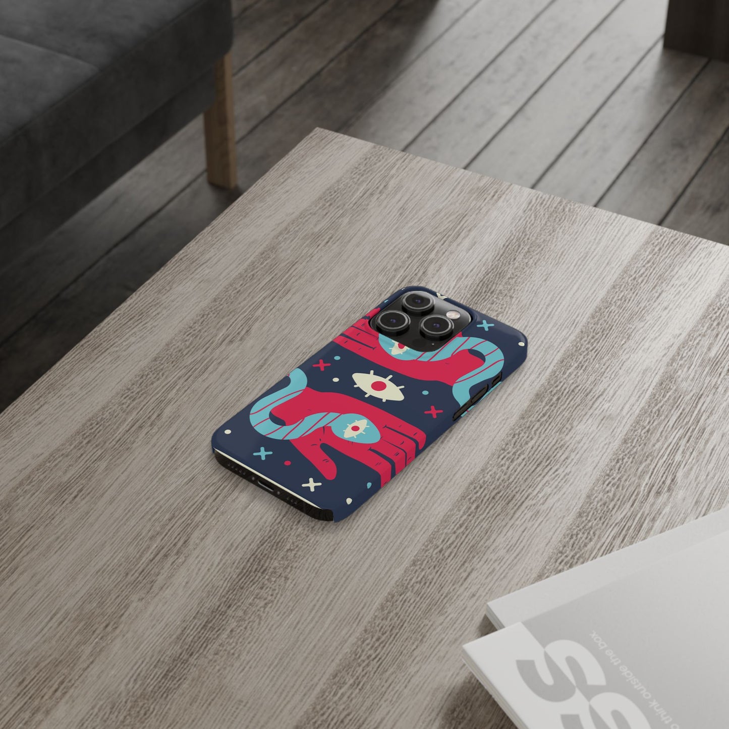 Colorful Abstract Slim Phone Cases, Trendy Phone Covers, Unique Gifts for Her, Artistic Mobile Accessories, Eye-Catching Phone Designs