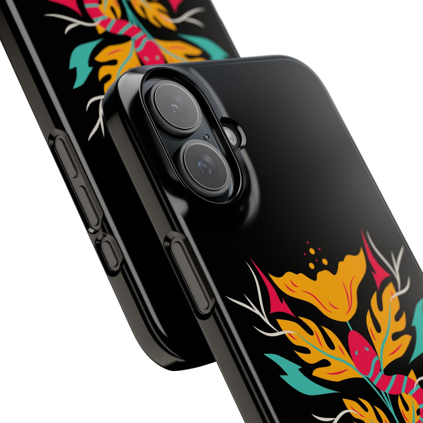Colorful Floral Snake Slim Phone Case, Trendy Phone Accessories, Unique Gift for Nature Lovers, Modern Phone Cover, Stylish Protection