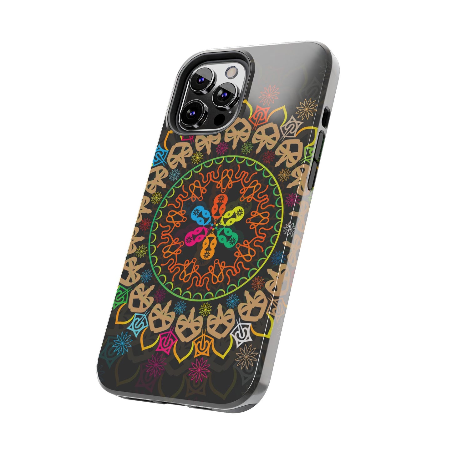 Colorful Mandala Tough Phone Cases - Vibrant Protection for Your Device, Gift for Art Lovers, Boho Style, Unique Phone Accessories