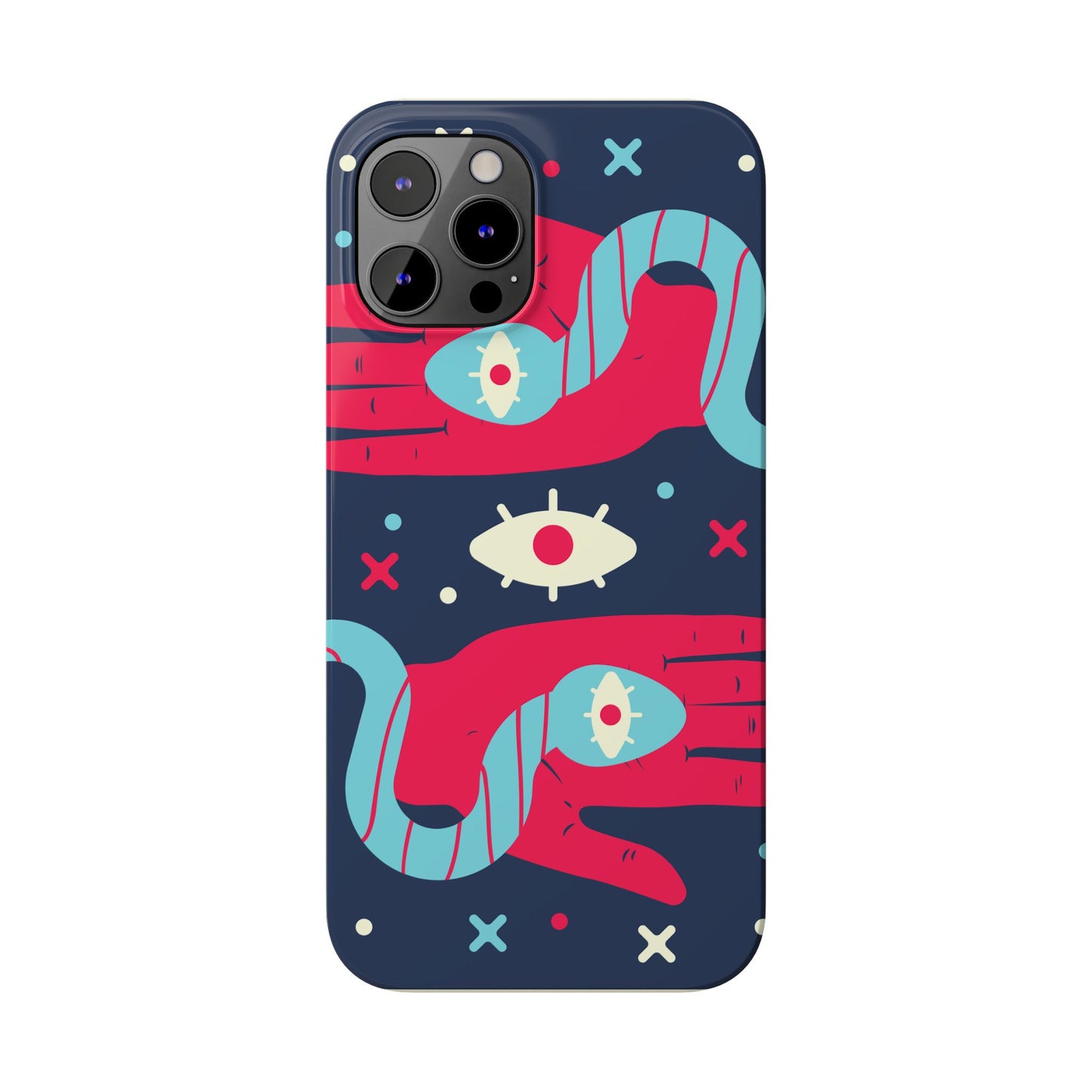 Colorful Abstract Slim Phone Cases, Trendy Phone Covers, Unique Gifts for Her, Artistic Mobile Accessories, Eye-Catching Phone Designs