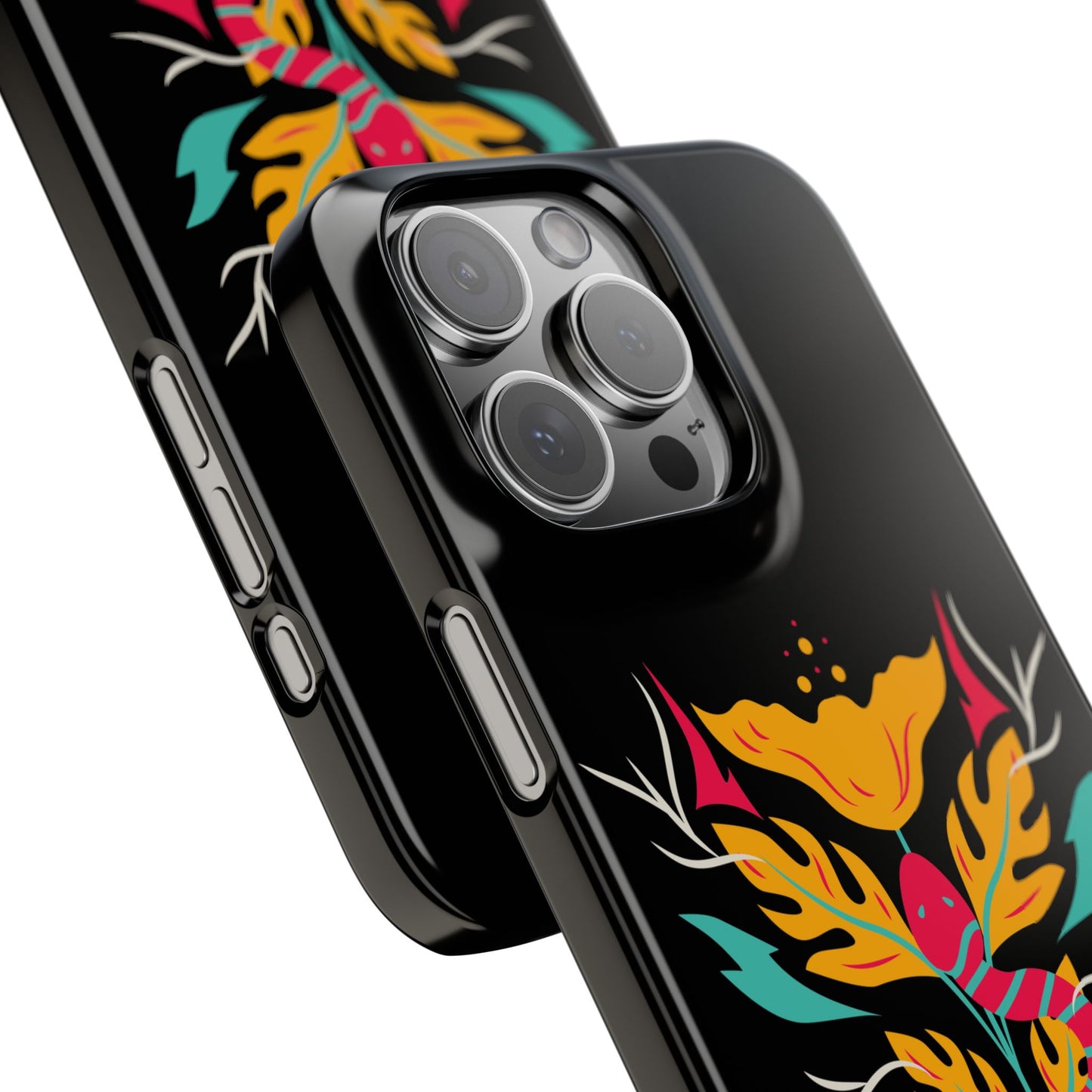 Colorful Floral Snake Slim Phone Case, Trendy Phone Accessories, Unique Gift for Nature Lovers, Modern Phone Cover, Stylish Protection