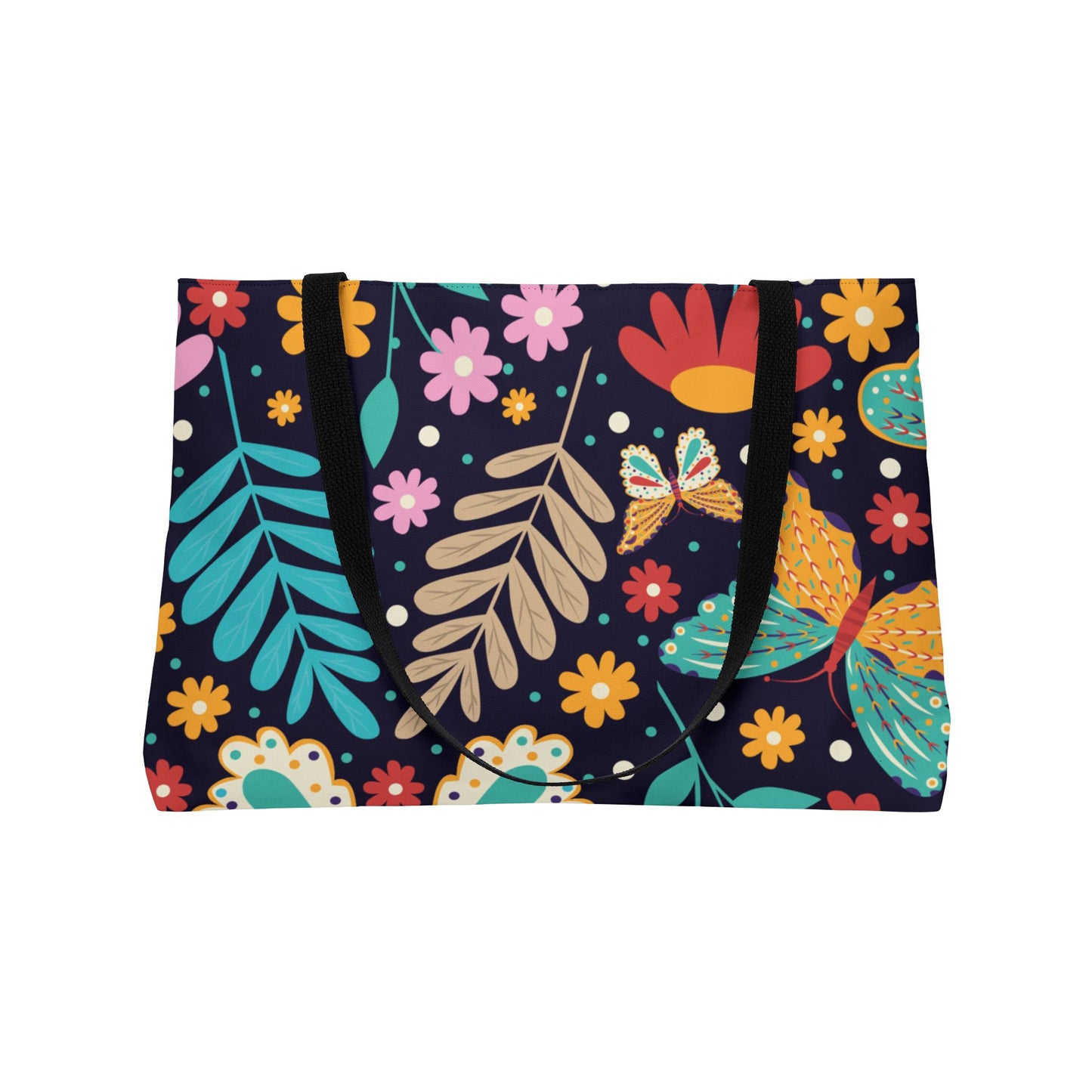 Colorful Butterfly Weekender Tote Bag | Floral Travel Bag, Beach Tote, Gym Bag, Overnight Bag, Gift for Her
