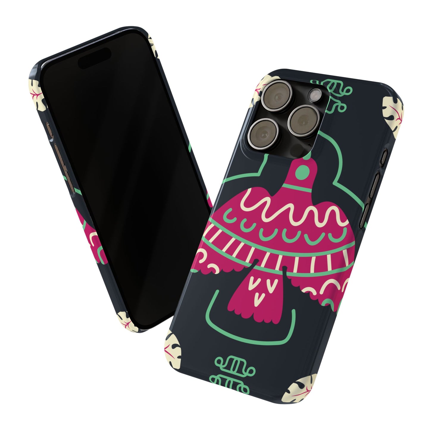 Colorful Bird Slim Phone Case, Bohemian Style Phone Cover, Gift for Nature Lovers, Unique Bird Design, Trendy Mobile Accessory
