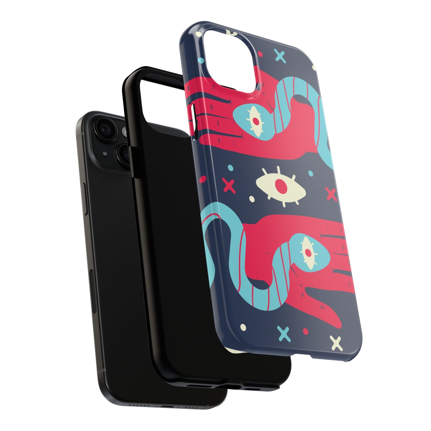 Vibrant Tough Phone Cases with Unique Eye Design, Durable Phone Cover, Trendy Accessories, Gift for Art Lovers, Unique Phone Protector