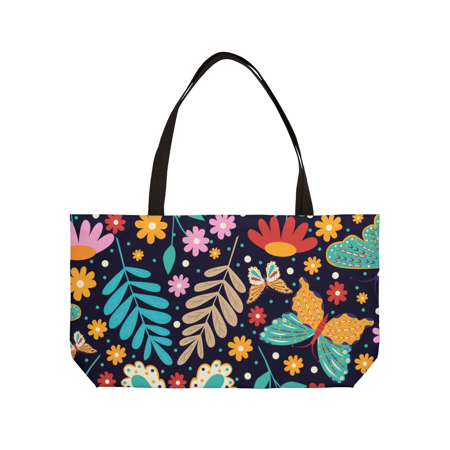 Colorful Butterfly Weekender Tote Bag | Floral Travel Bag, Beach Tote, Gym Bag, Overnight Bag, Gift for Her