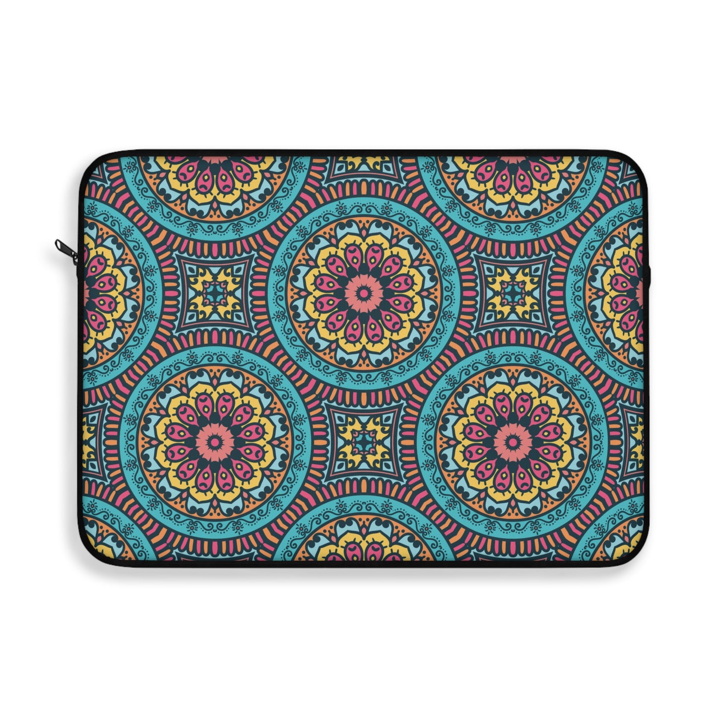 Colorful Boho Laptop Sleeve | Stylish Tech Case, Unique Computer Bag, Mandala Design, Gift for Students and Professionals