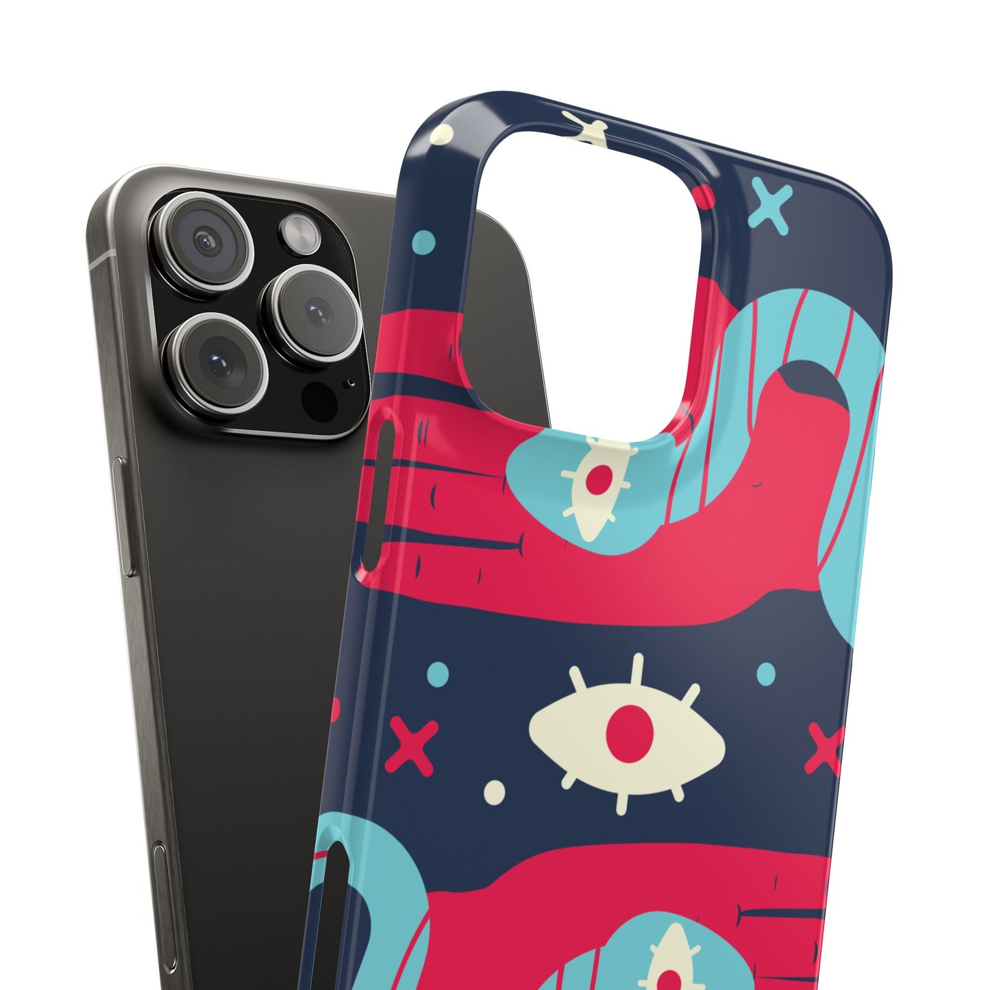 Colorful Abstract Slim Phone Cases, Trendy Phone Covers, Unique Gifts for Her, Artistic Mobile Accessories, Eye-Catching Phone Designs