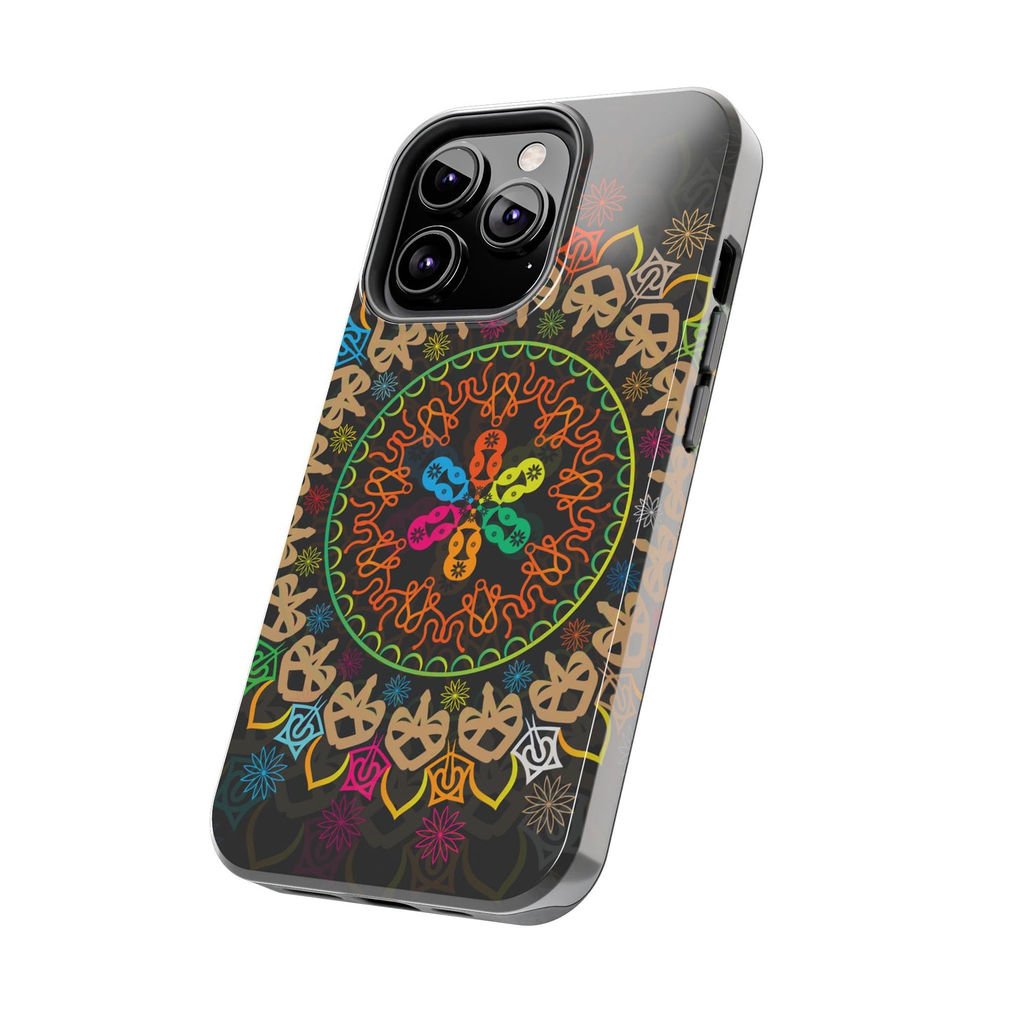 Colorful Mandala Tough Phone Cases - Vibrant Protection for Your Device, Gift for Art Lovers, Boho Style, Unique Phone Accessories