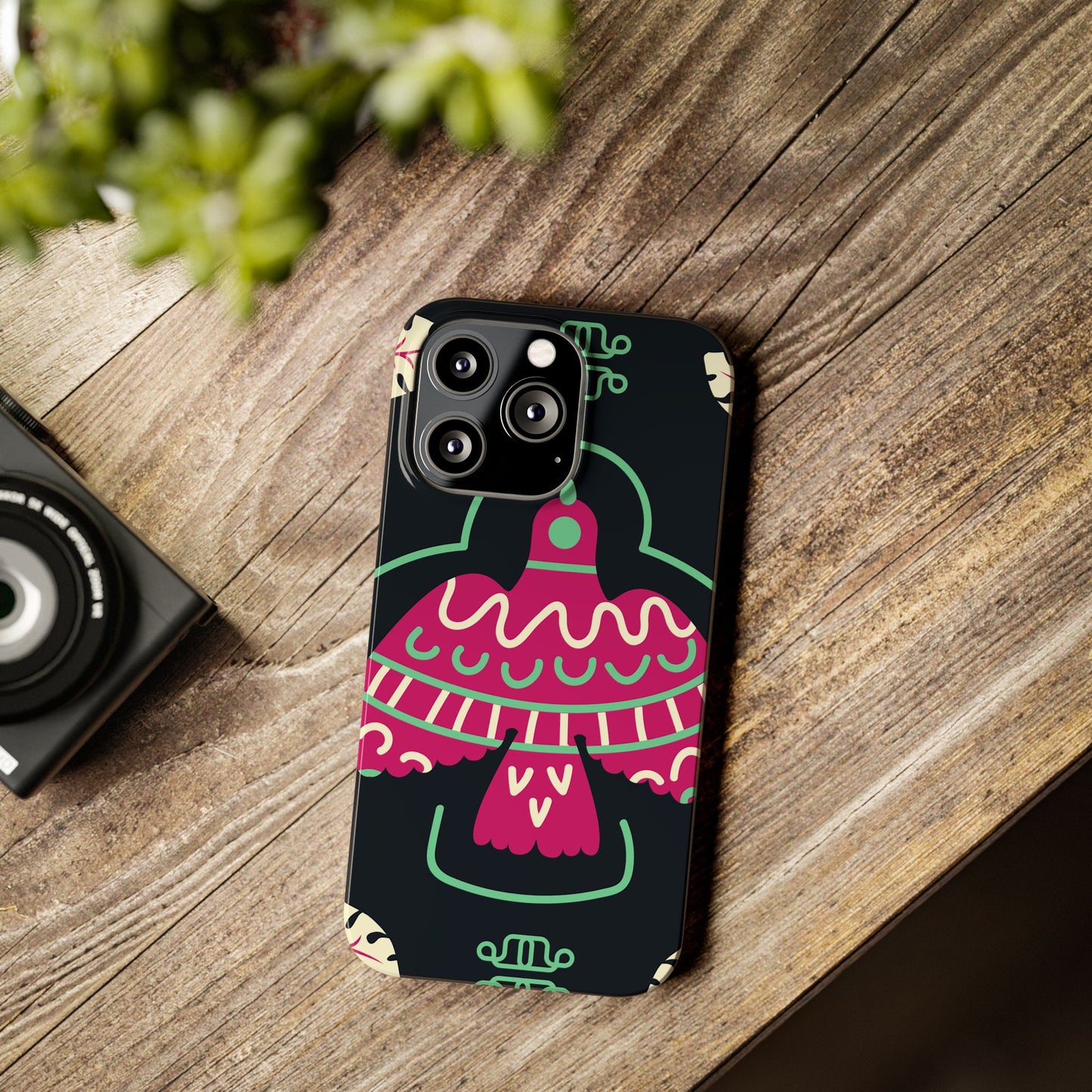 Colorful Bird Slim Phone Case, Bohemian Style Phone Cover, Gift for Nature Lovers, Unique Bird Design, Trendy Mobile Accessory