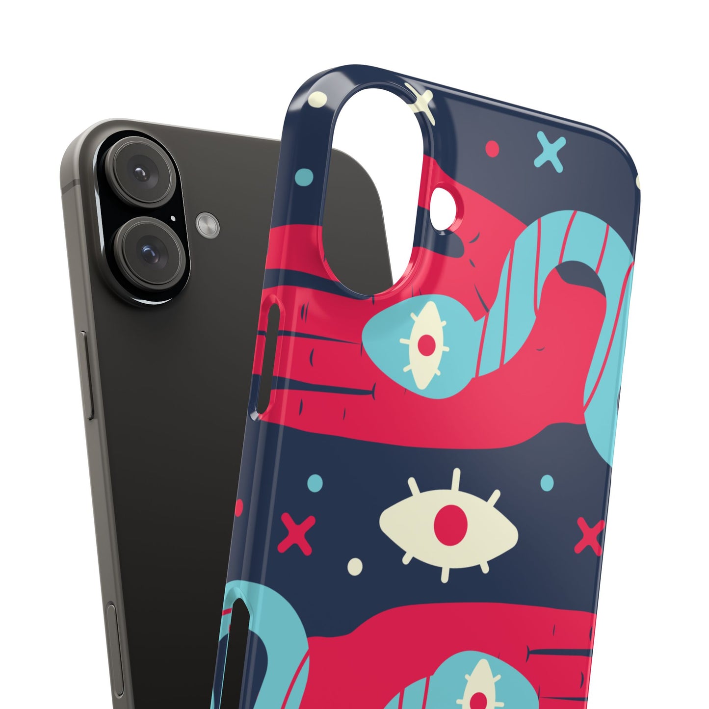 Colorful Abstract Slim Phone Cases, Trendy Phone Covers, Unique Gifts for Her, Artistic Mobile Accessories, Eye-Catching Phone Designs