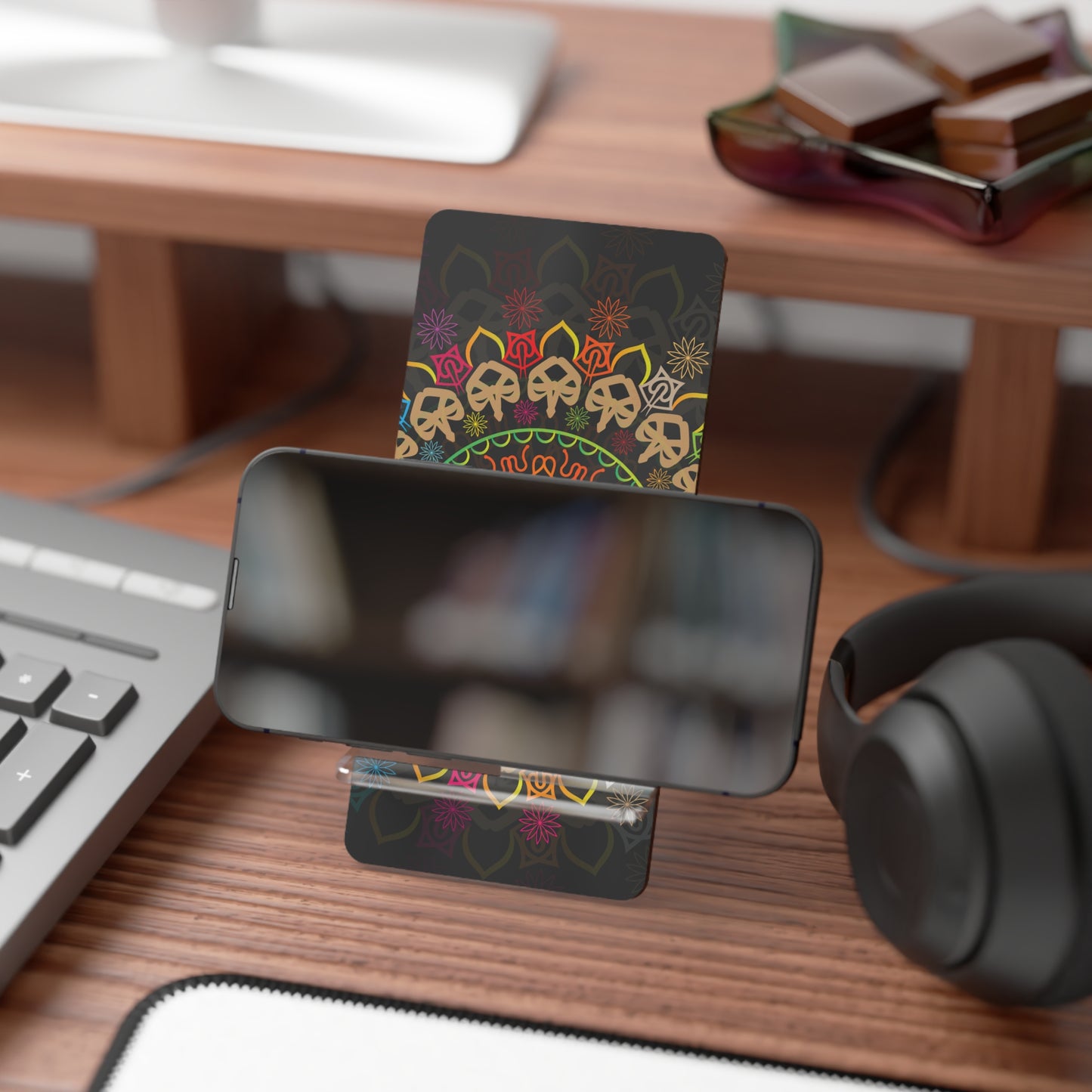 Colorful Phone Stand, Vibrant Smartphone Holder, Perfect for Desk Organization, Unique Gift for Tech Lovers, Stylish Display Stand