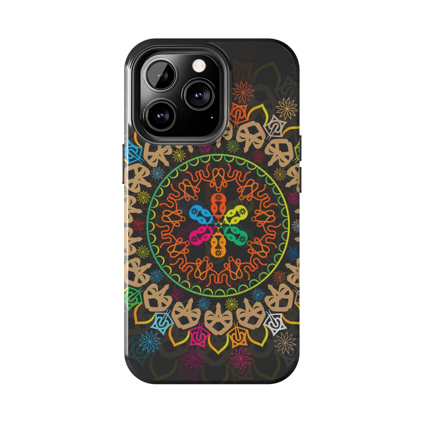 Colorful Mandala Tough Phone Cases - Vibrant Protection for Your Device, Gift for Art Lovers, Boho Style, Unique Phone Accessories