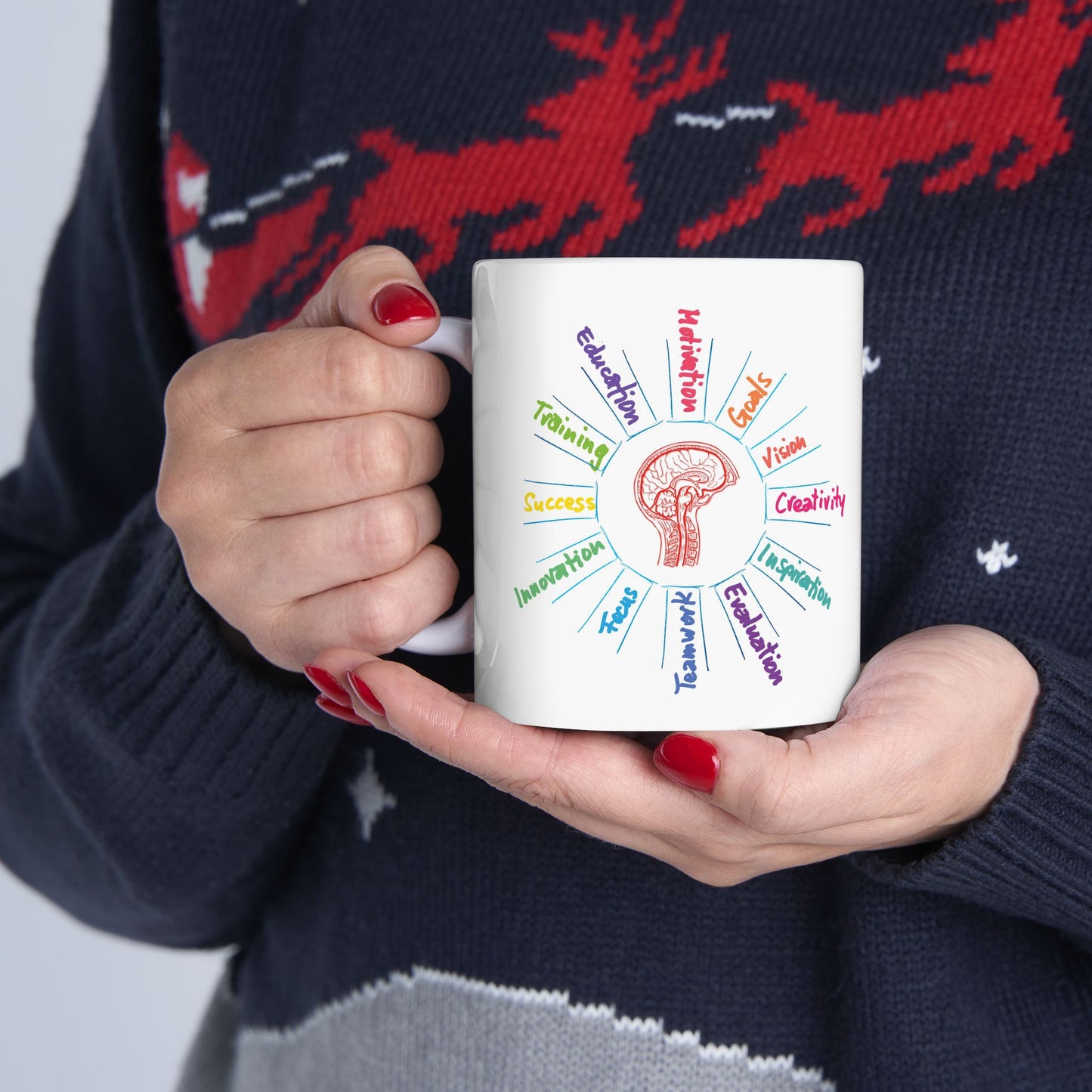 Creative Inspiration Ceramic Mug, Gift for Artists, Motivational Coffee Cup, Unique Home Decor, Art Lover's Mug, 11oz, 15oz
