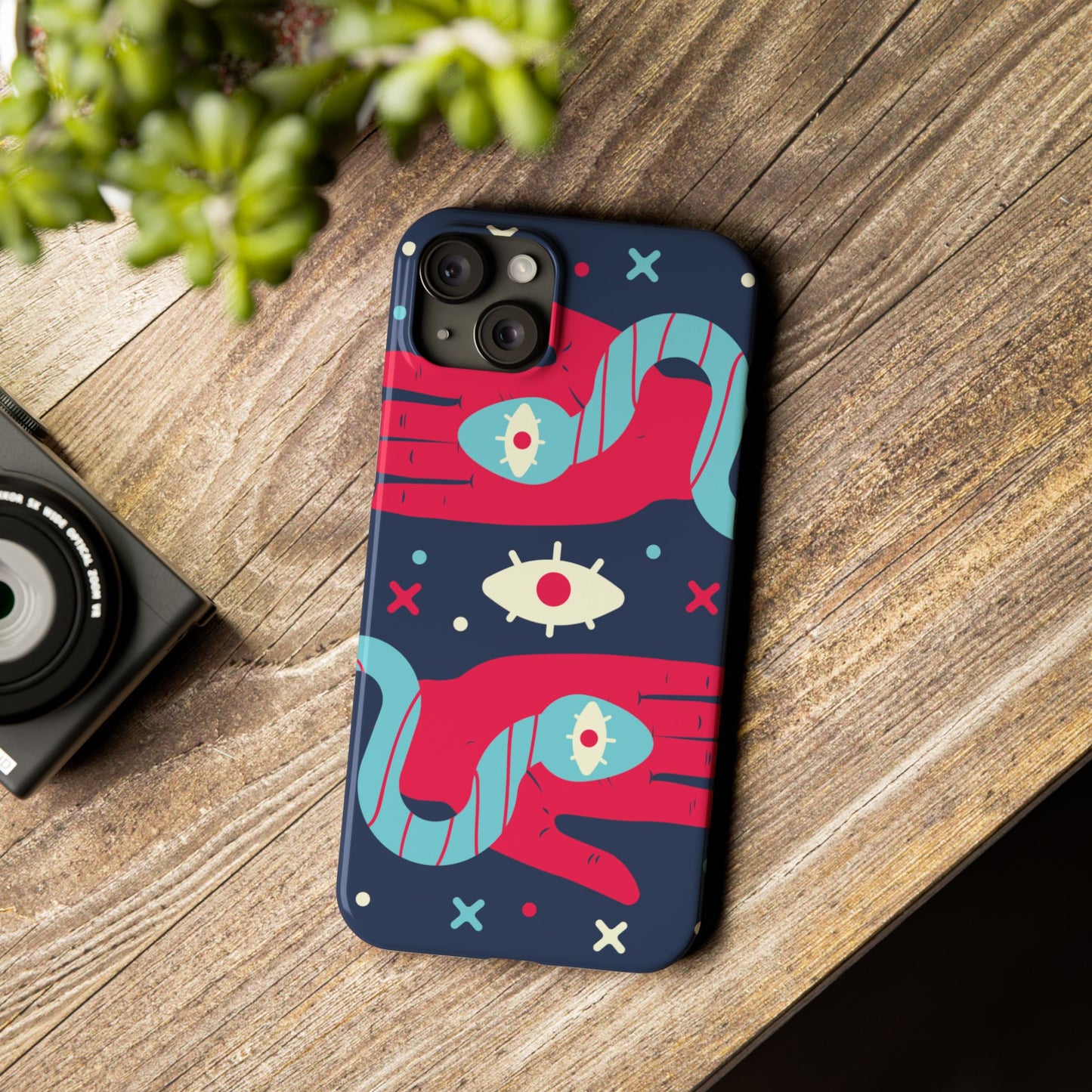 Colorful Abstract Slim Phone Cases, Trendy Phone Covers, Unique Gifts for Her, Artistic Mobile Accessories, Eye-Catching Phone Designs