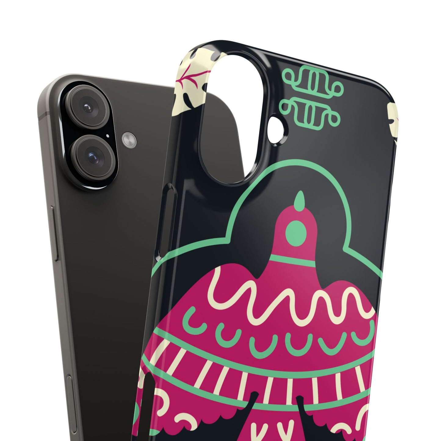 Colorful Bird Slim Phone Case, Bohemian Style Phone Cover, Gift for Nature Lovers, Unique Bird Design, Trendy Mobile Accessory