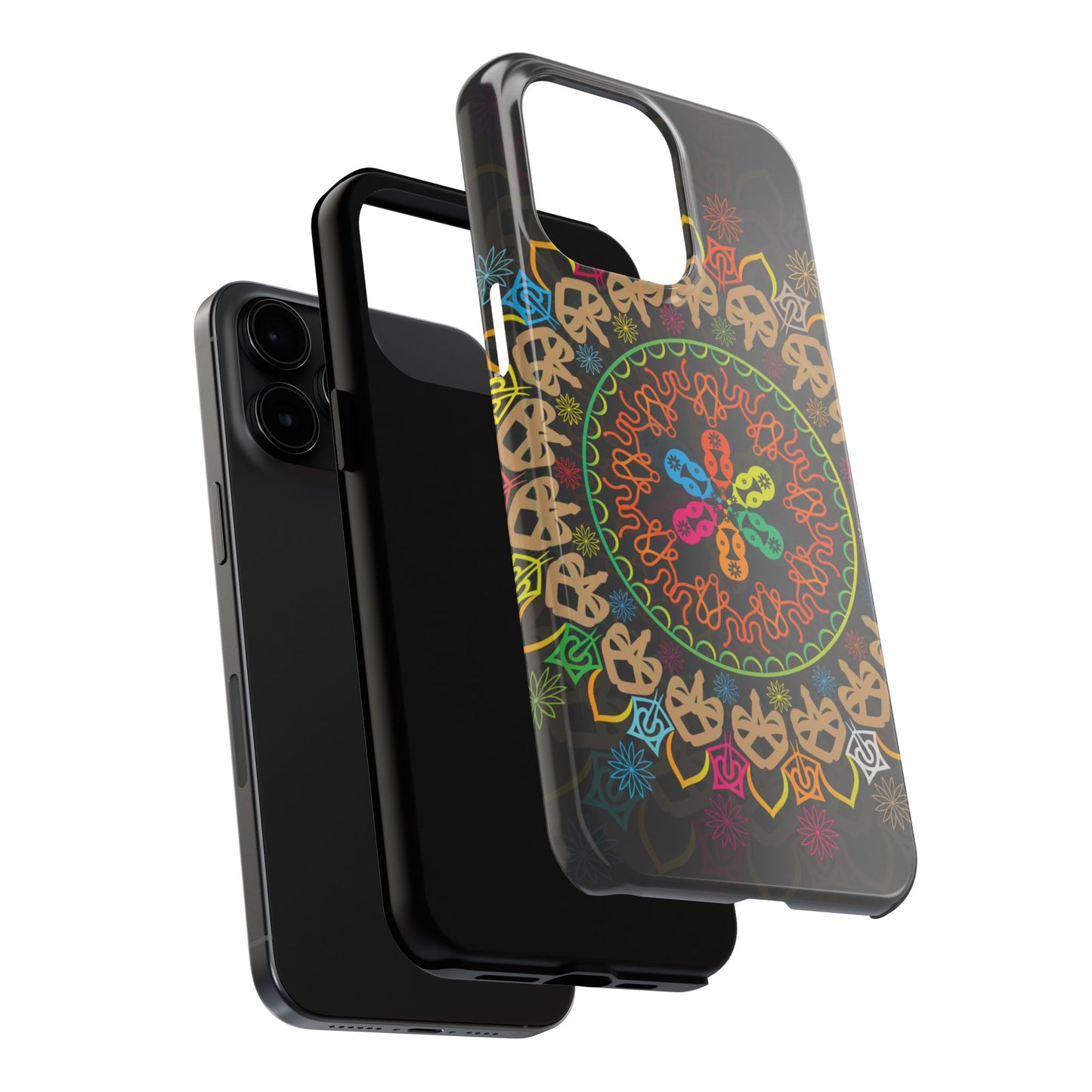 Colorful Mandala Tough Phone Cases - Vibrant Protection for Your Device, Gift for Art Lovers, Boho Style, Unique Phone Accessories
