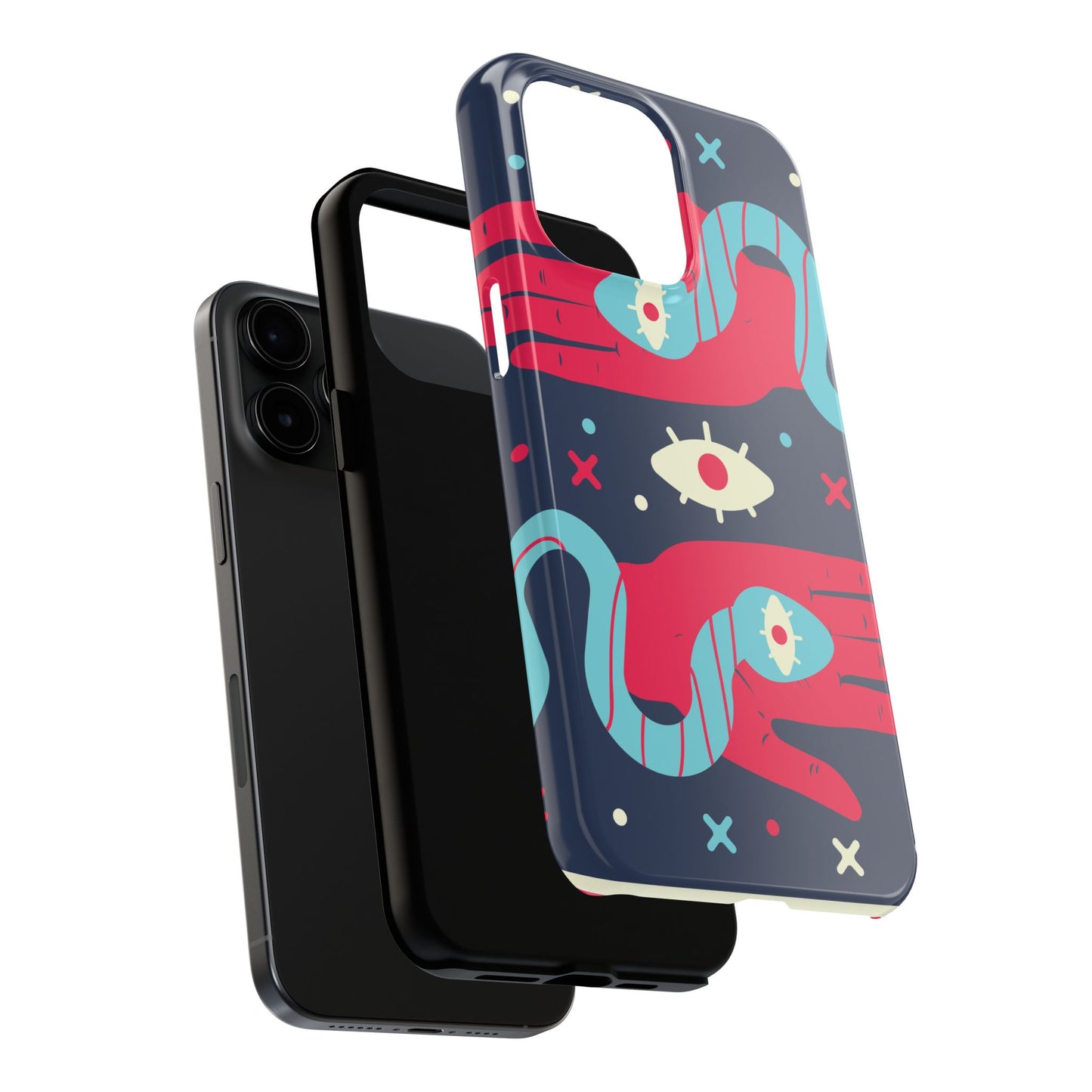 Vibrant Tough Phone Cases with Unique Eye Design, Durable Phone Cover, Trendy Accessories, Gift for Art Lovers, Unique Phone Protector