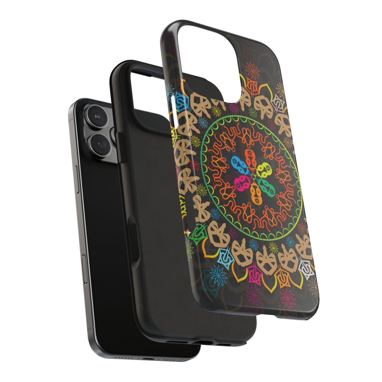 Colorful Mandala Tough Phone Cases - Vibrant Protection for Your Device, Gift for Art Lovers, Boho Style, Unique Phone Accessories