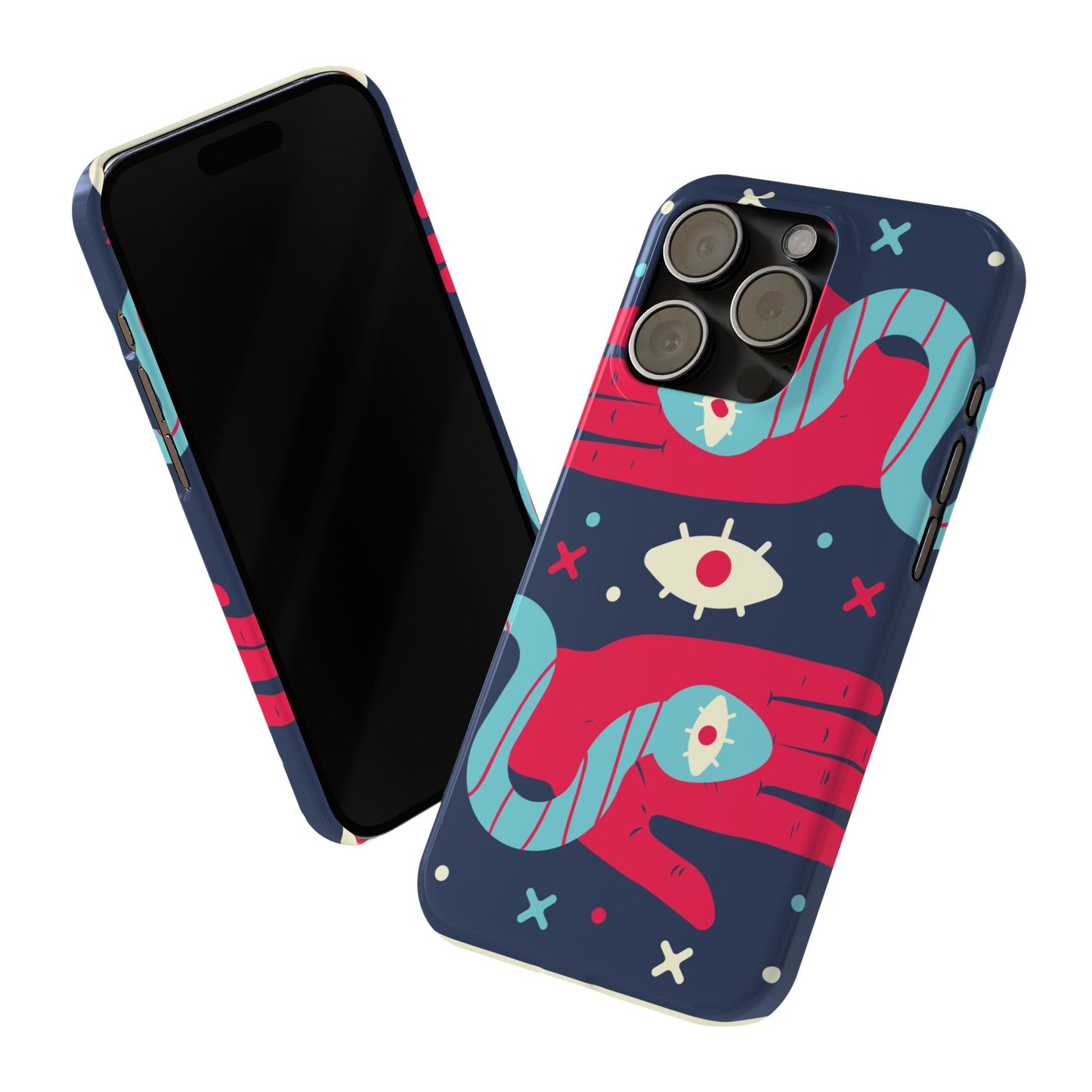 Colorful Abstract Slim Phone Cases, Trendy Phone Covers, Unique Gifts for Her, Artistic Mobile Accessories, Eye-Catching Phone Designs