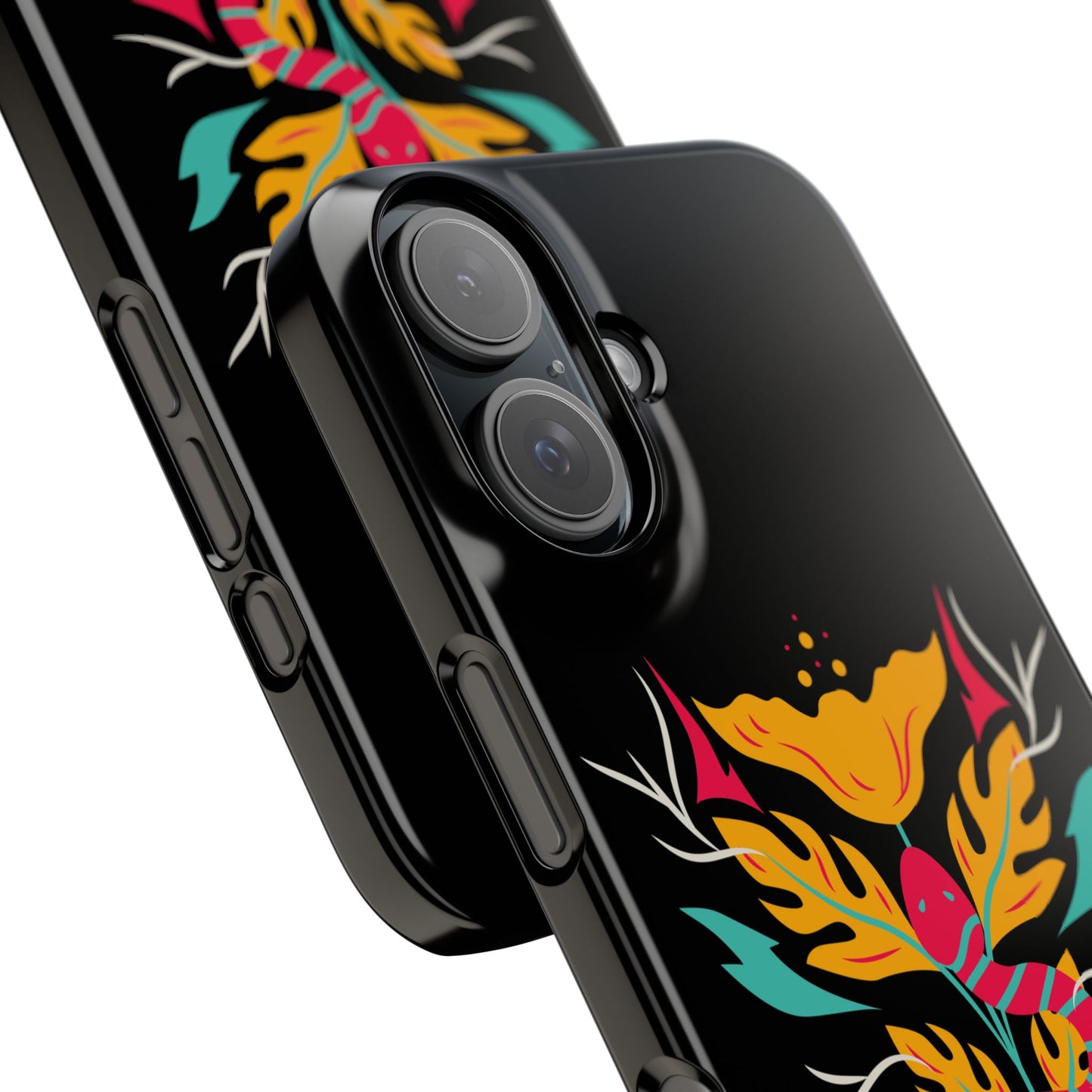 Colorful Floral Snake Slim Phone Case, Trendy Phone Accessories, Unique Gift for Nature Lovers, Modern Phone Cover, Stylish Protection