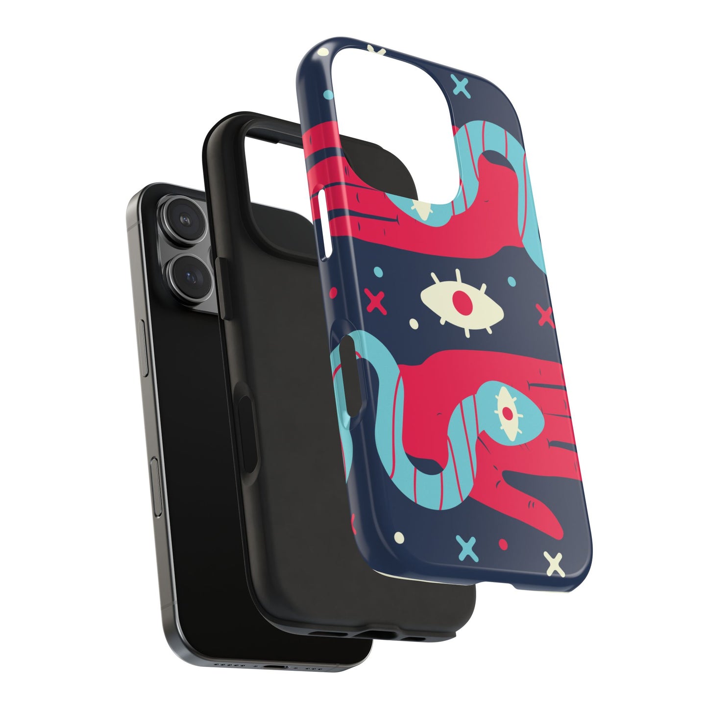 Vibrant Tough Phone Cases with Unique Eye Design, Durable Phone Cover, Trendy Accessories, Gift for Art Lovers, Unique Phone Protector