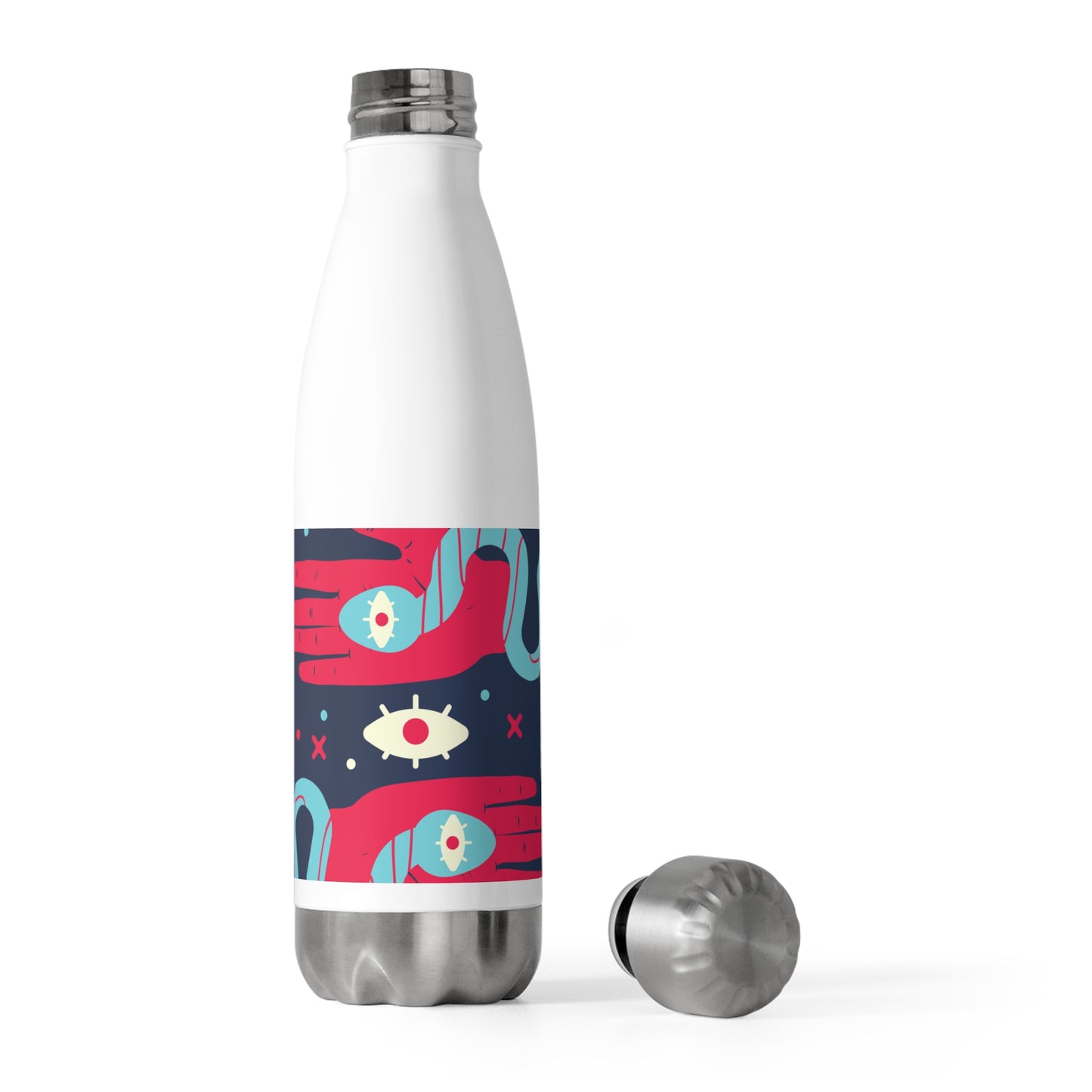 Trendy 20oz Insulated Water Bottle, Cute Drink Flask, Modern Personalized Hydration, Eco-Friendly Gift, Colorful Travel Mug