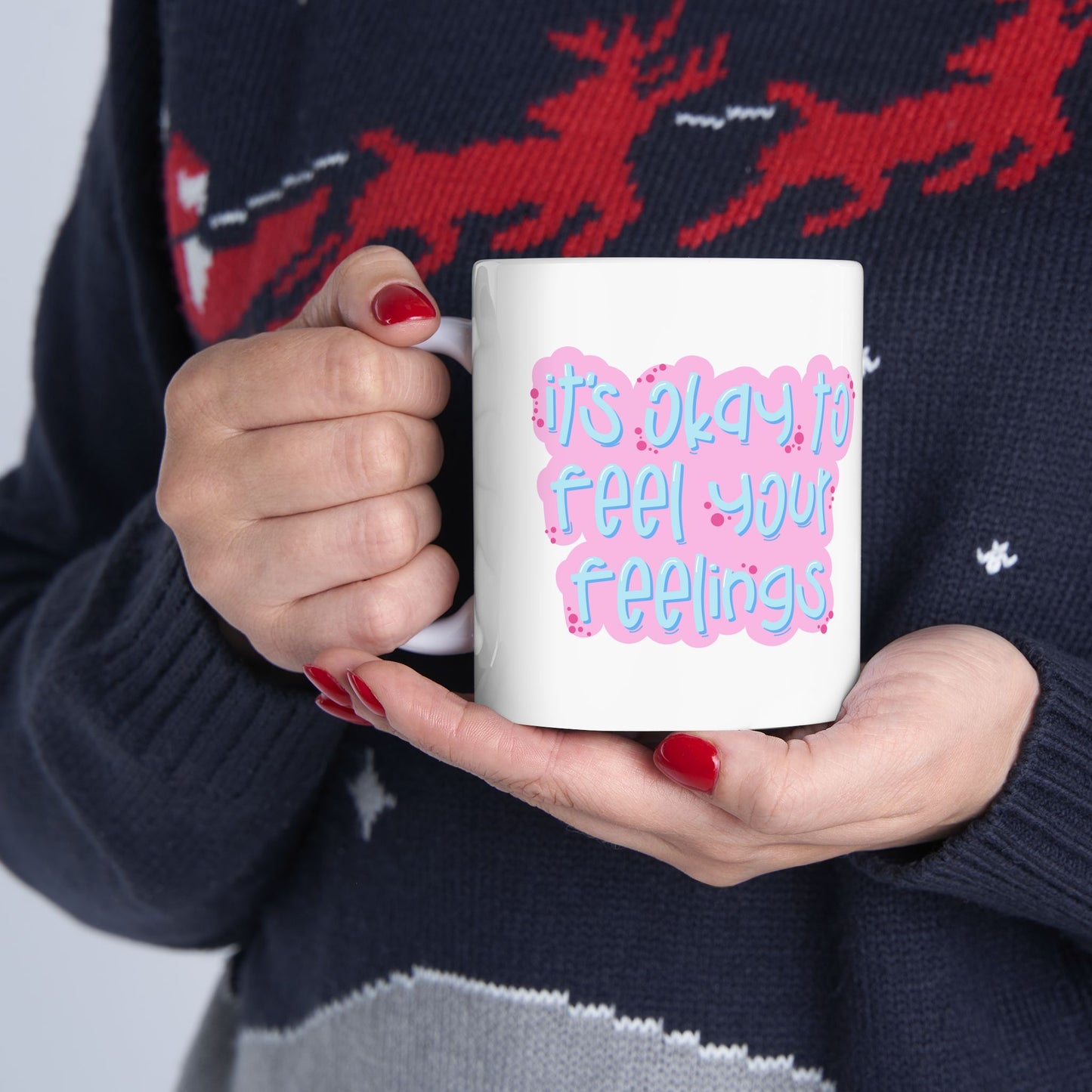 Ceramic Mug, Funny Gifts for Friends, Bright and Cheerful Coffee Cup, Birthday, Celebration, Everyday Use, Inspirational Drinkware
