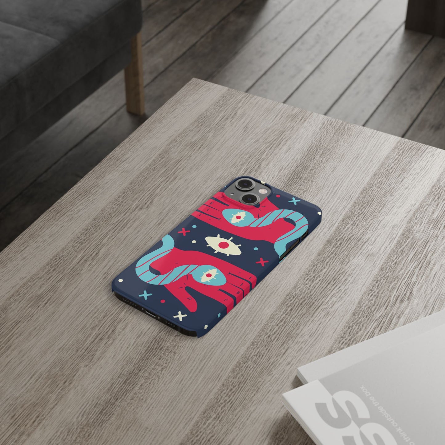 Colorful Abstract Slim Phone Cases, Trendy Phone Covers, Unique Gifts for Her, Artistic Mobile Accessories, Eye-Catching Phone Designs