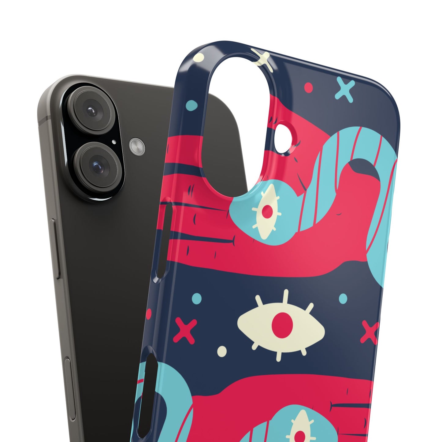 Colorful Abstract Slim Phone Cases, Trendy Phone Covers, Unique Gifts for Her, Artistic Mobile Accessories, Eye-Catching Phone Designs