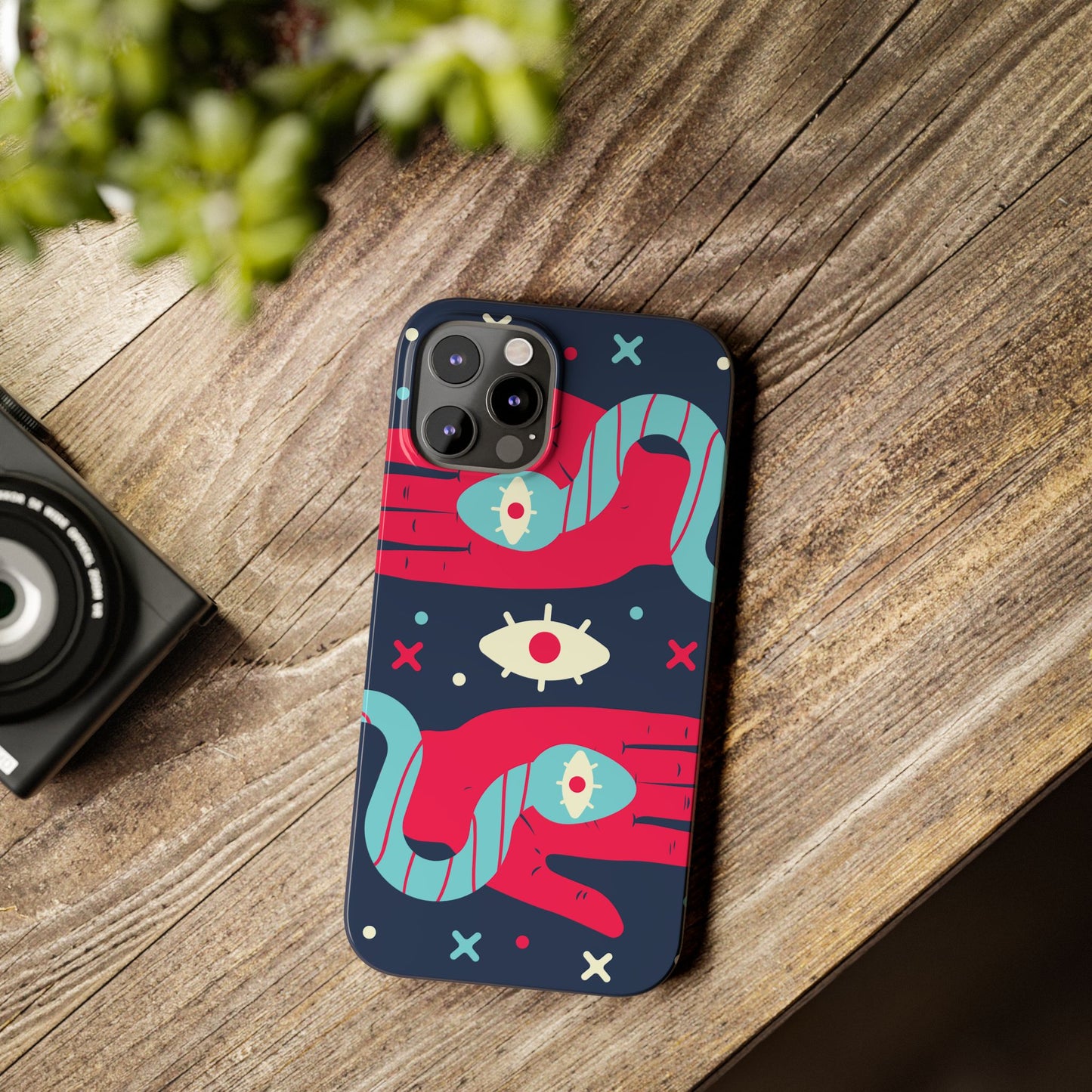 Colorful Abstract Slim Phone Cases, Trendy Phone Covers, Unique Gifts for Her, Artistic Mobile Accessories, Eye-Catching Phone Designs