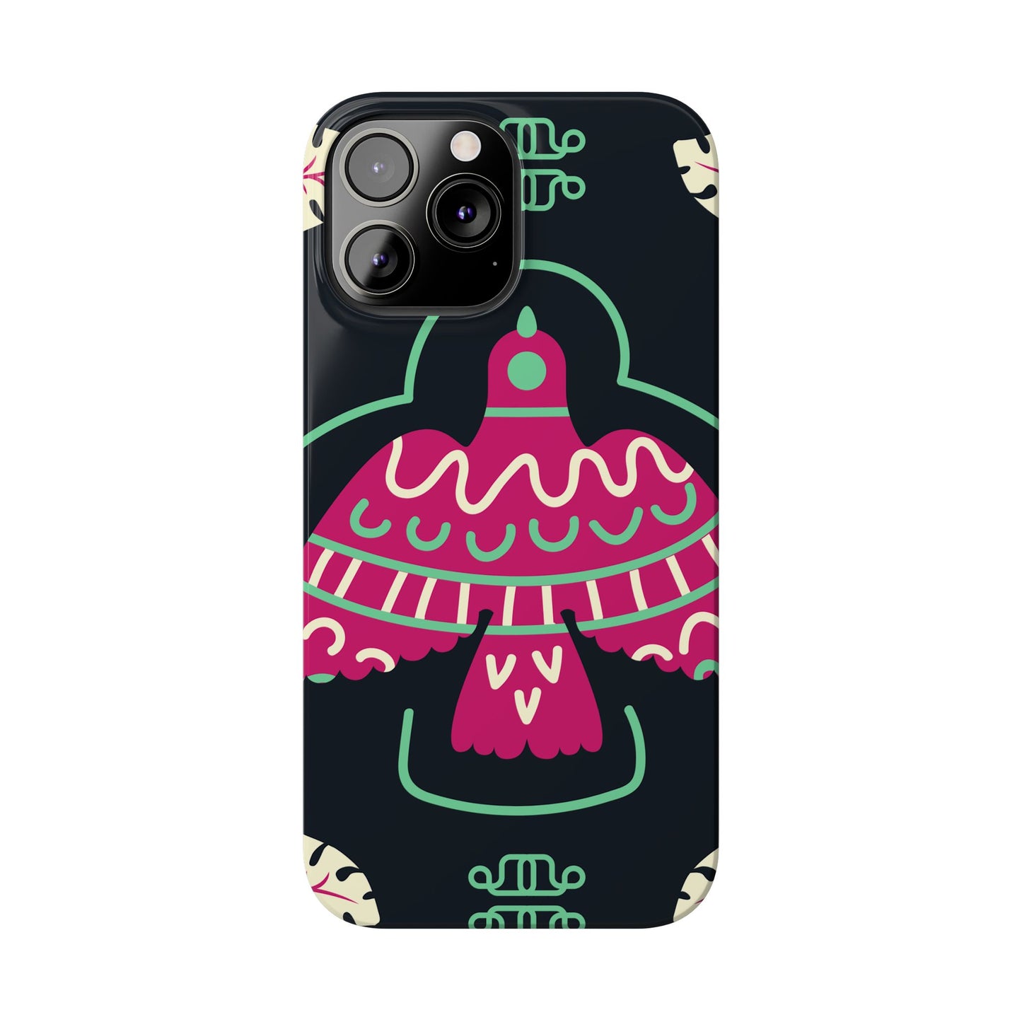 Colorful Bird Slim Phone Case, Bohemian Style Phone Cover, Gift for Nature Lovers, Unique Bird Design, Trendy Mobile Accessory