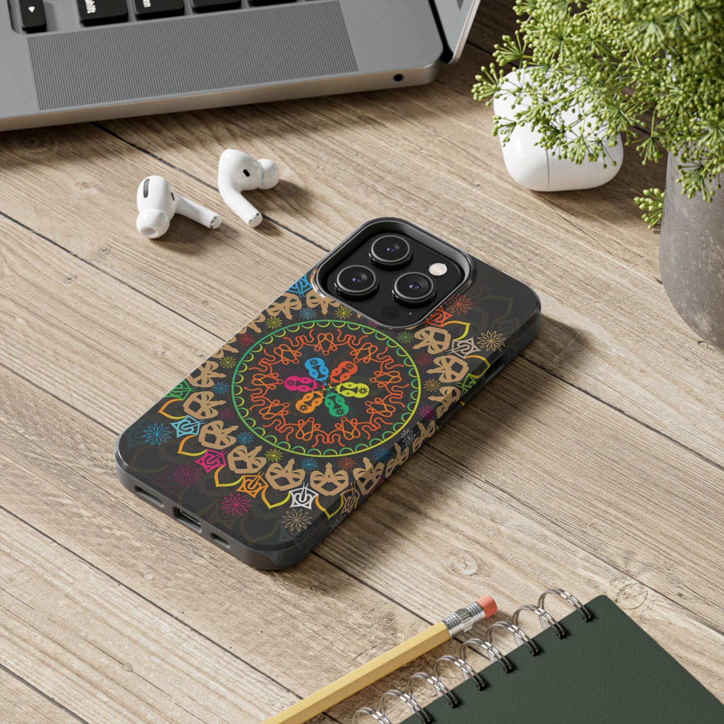 Colorful Mandala Tough Phone Cases - Vibrant Protection for Your Device, Gift for Art Lovers, Boho Style, Unique Phone Accessories
