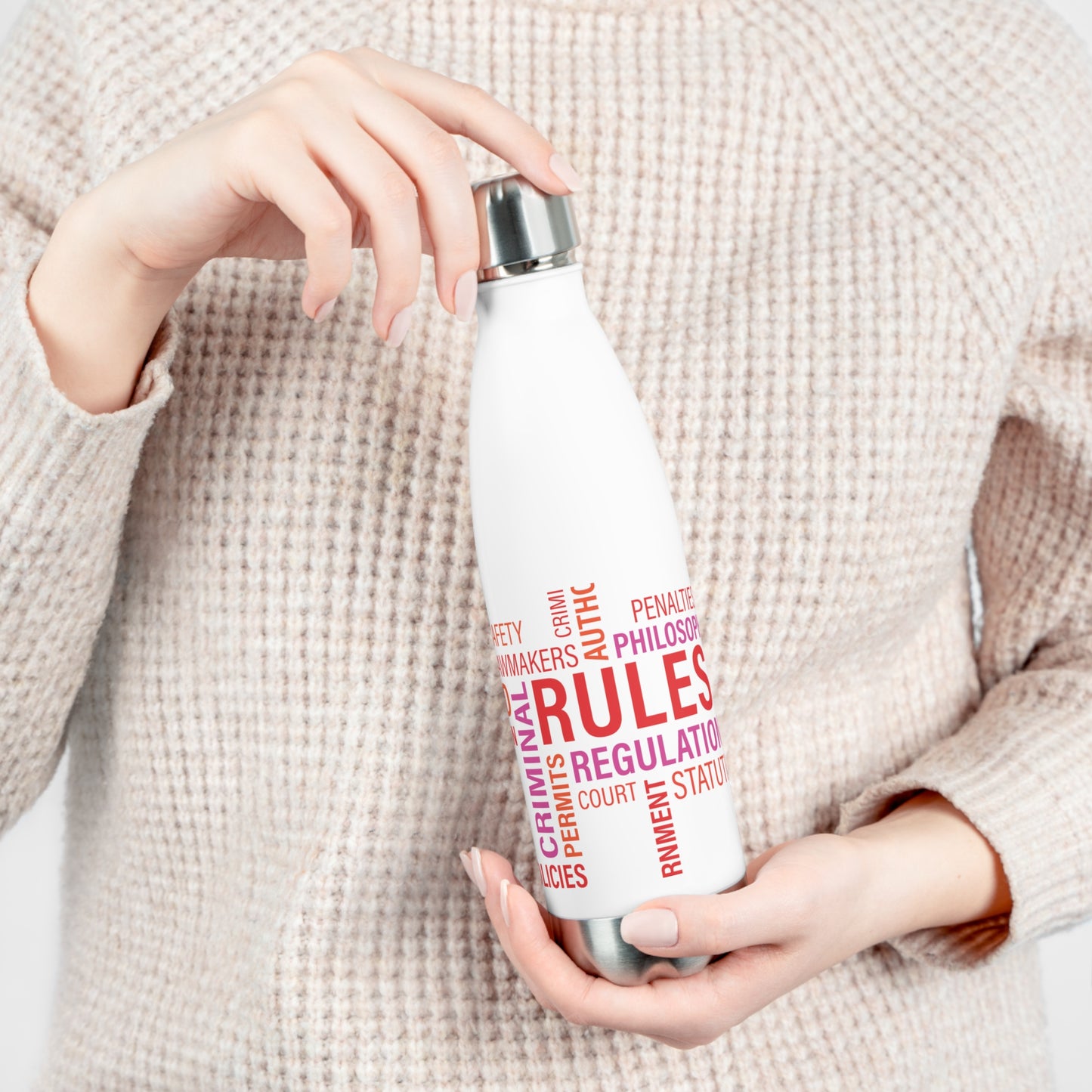 Trendy 20oz Insulated Bottle - Motivational Quotes for Law Students & Professionals, Eco-Friendly, Perfect Gift, Hydration, Travel