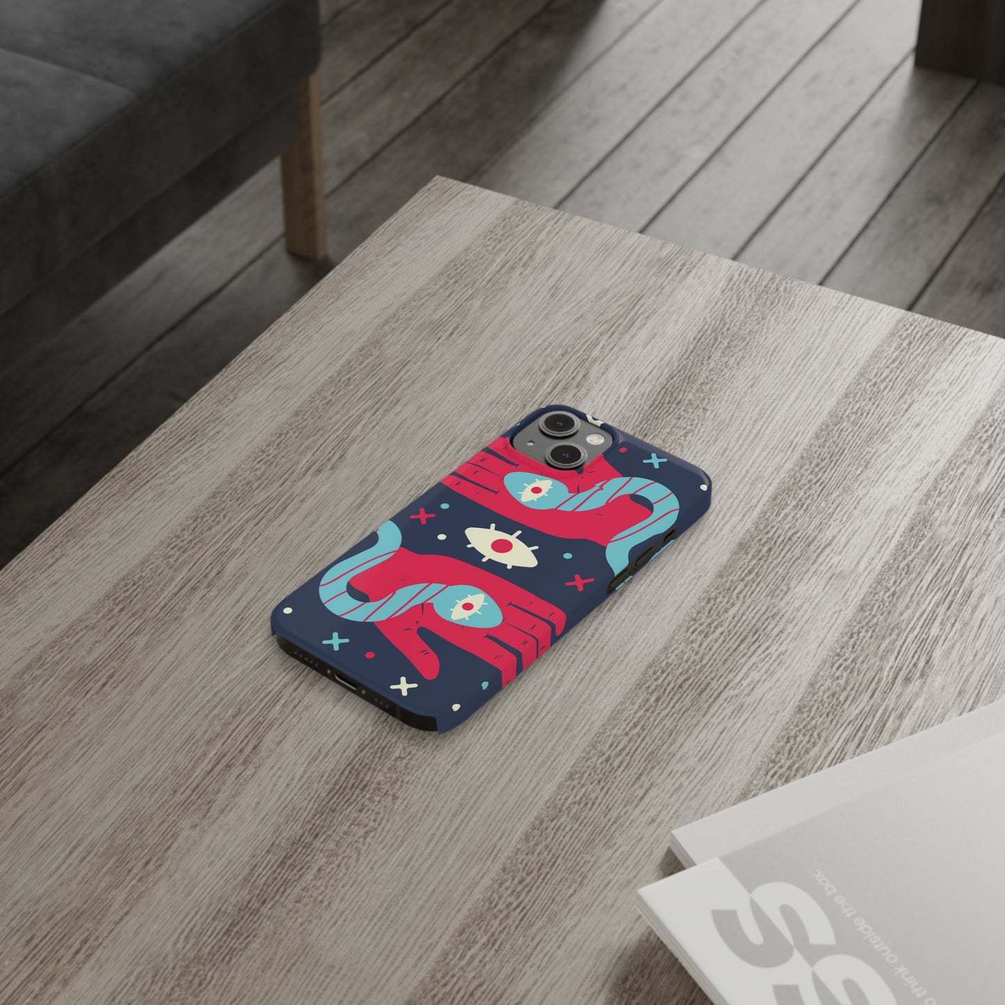 Colorful Abstract Slim Phone Cases, Trendy Phone Covers, Unique Gifts for Her, Artistic Mobile Accessories, Eye-Catching Phone Designs