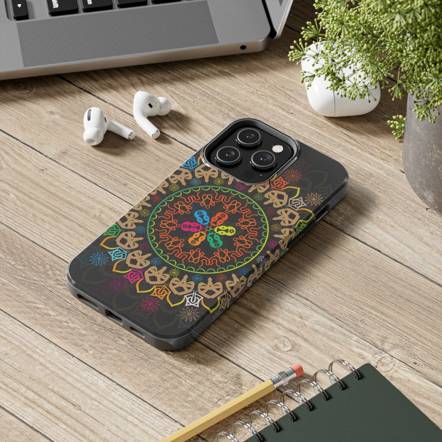 Colorful Mandala Tough Phone Cases - Vibrant Protection for Your Device, Gift for Art Lovers, Boho Style, Unique Phone Accessories
