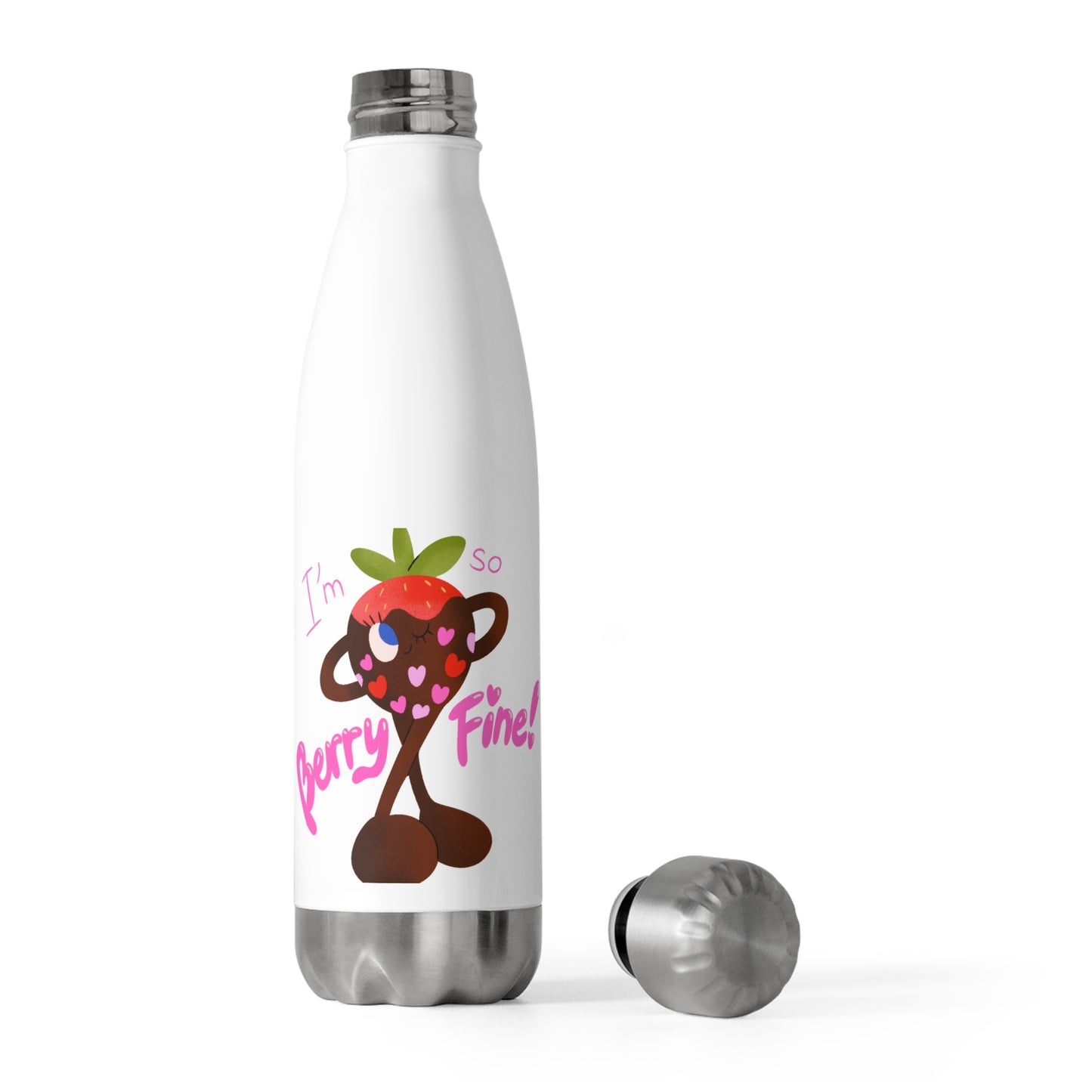 Cute Insulated Water Bottle - I'm So Berry Fine, Fun Gift, Summer Hydration, Fitness Companion, Personal Water Bottle, Unique Drinkware