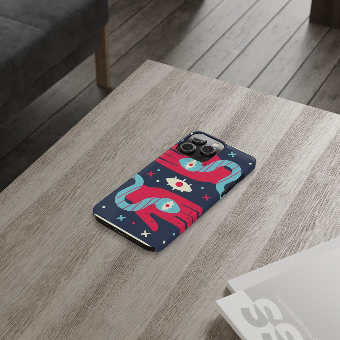 Colorful Abstract Slim Phone Cases, Trendy Phone Covers, Unique Gifts for Her, Artistic Mobile Accessories, Eye-Catching Phone Designs