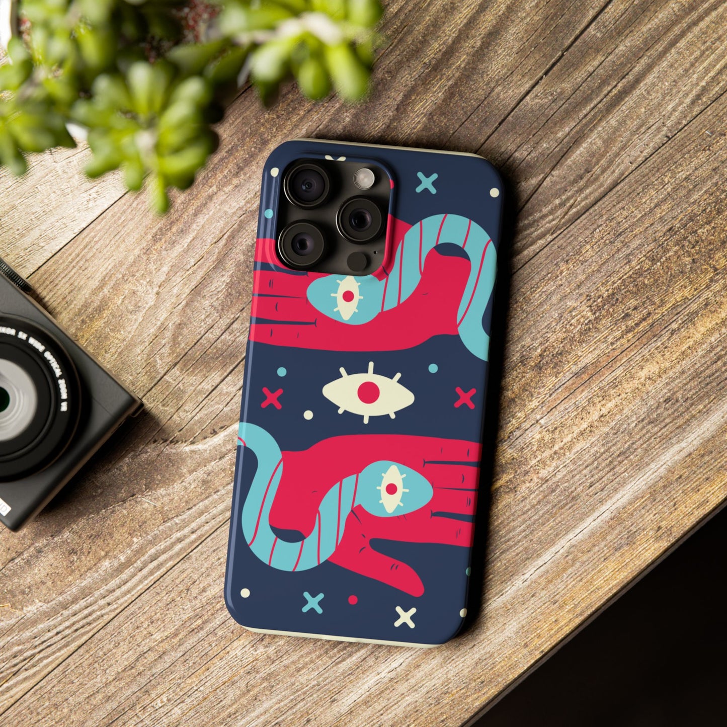 Colorful Abstract Slim Phone Cases, Trendy Phone Covers, Unique Gifts for Her, Artistic Mobile Accessories, Eye-Catching Phone Designs