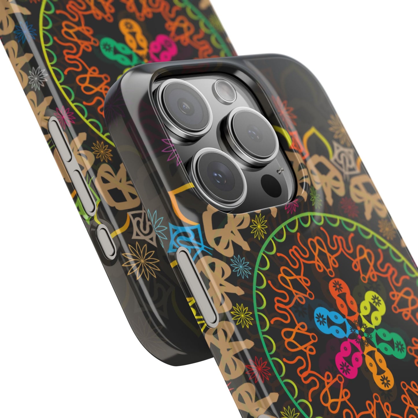 Tropical Mandala Phone Case, Colorful Slim Phone Case, Trendy Phone Cover, Artistic Gift, Eco-Friendly Phone Accessory