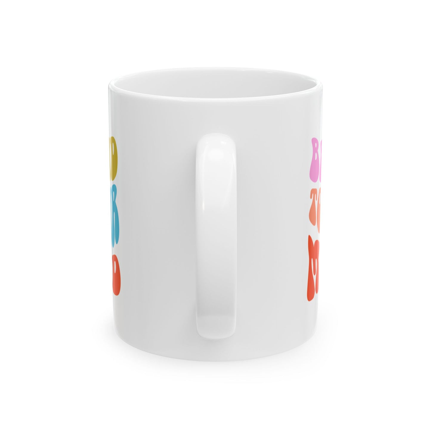 Positive Vibes Ceramic Mug - Be Kind To Your Mind, Inspirational Coffee Cup, Wellness Gift, Self-Care, Motivational Drinkware
