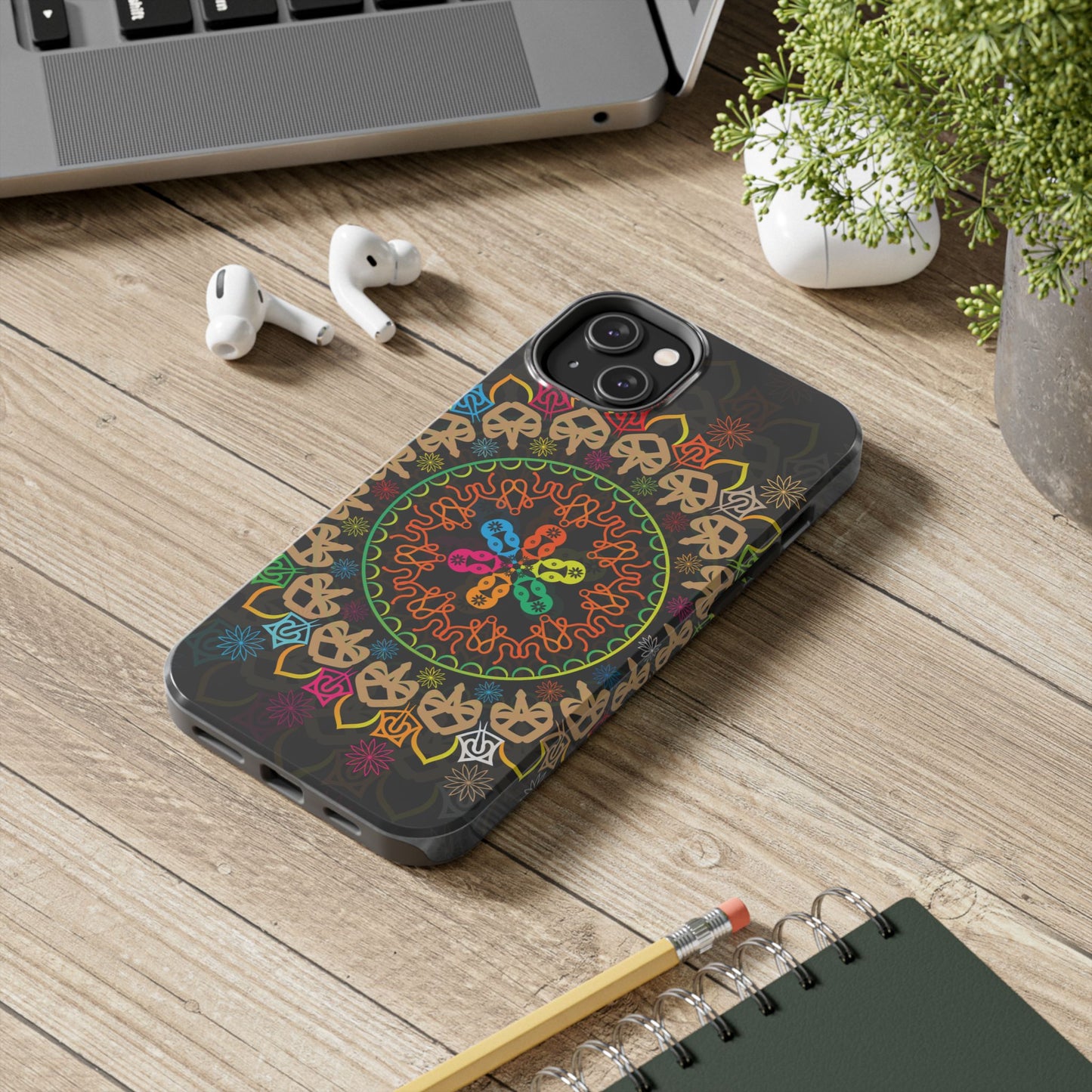 Colorful Mandala Tough Phone Cases - Vibrant Protection for Your Device, Gift for Art Lovers, Boho Style, Unique Phone Accessories