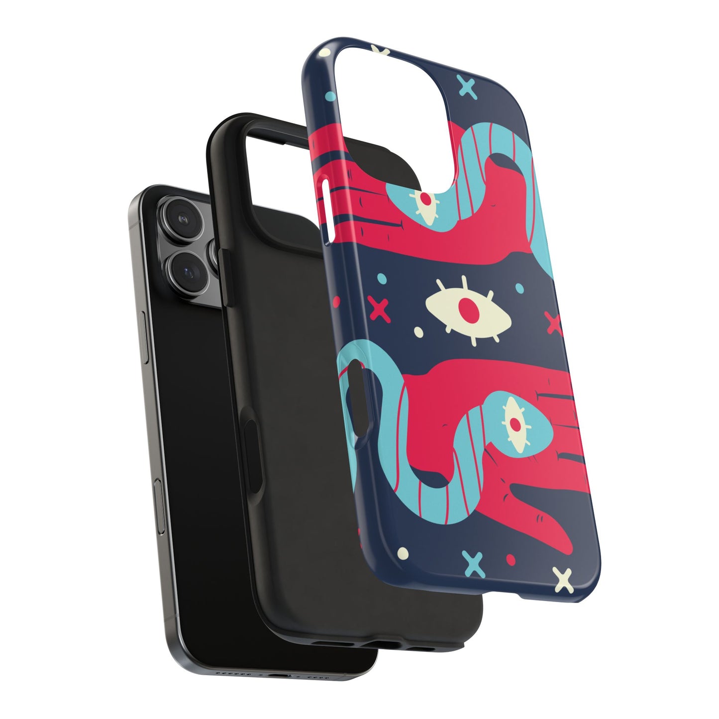 Vibrant Tough Phone Cases with Unique Eye Design, Durable Phone Cover, Trendy Accessories, Gift for Art Lovers, Unique Phone Protector