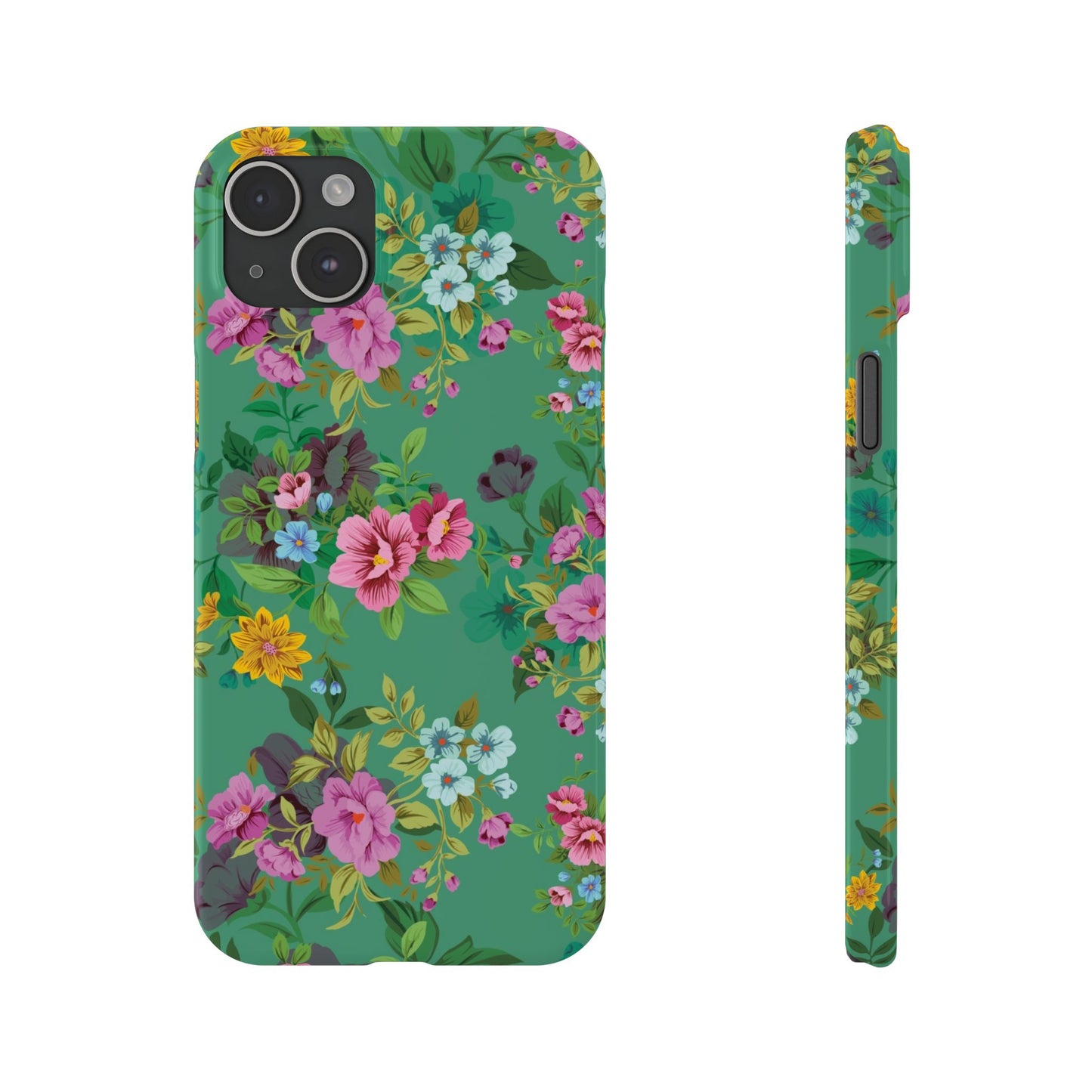Floral Slim Phone Case - Cute Botanical Design, Gift for Spring, Nature Lovers, Customizable Phone Cover, Trendy Accessories, Flower Power