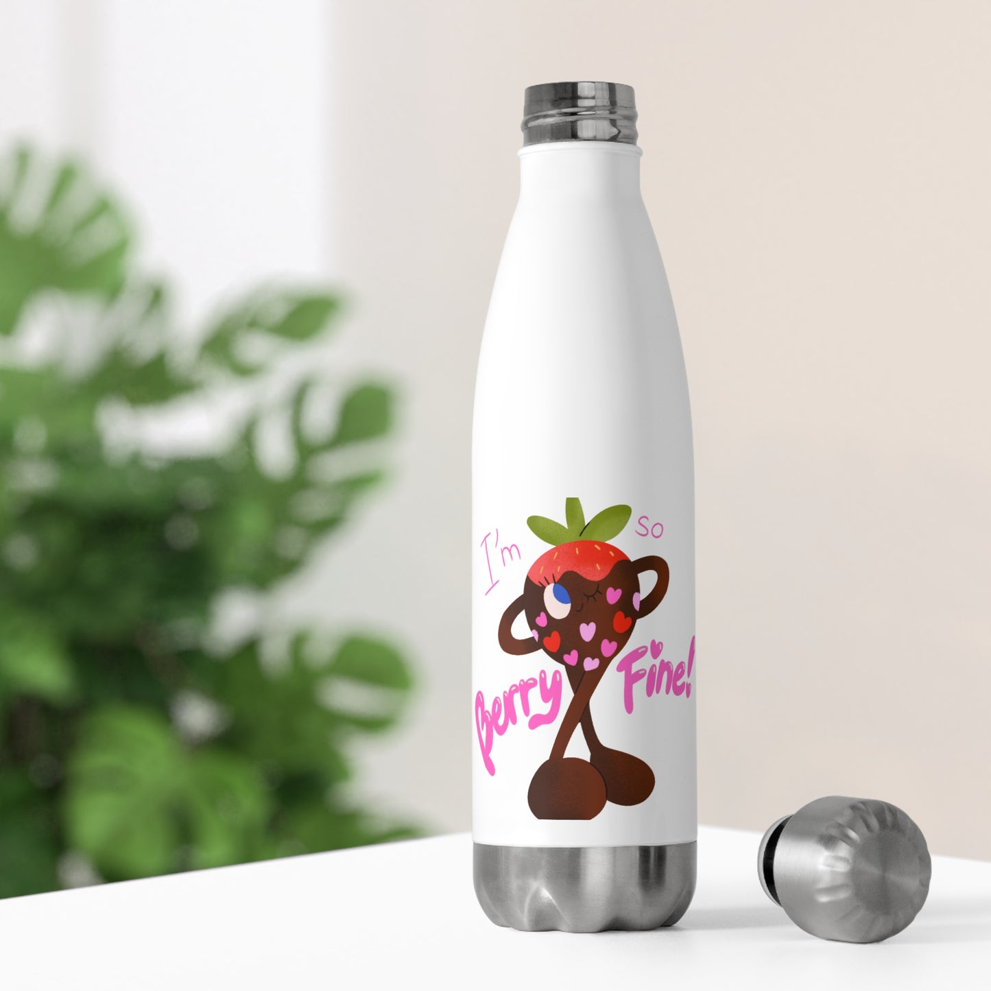Cute Insulated Water Bottle - I'm So Berry Fine, Fun Gift, Summer Hydration, Fitness Companion, Personal Water Bottle, Unique Drinkware