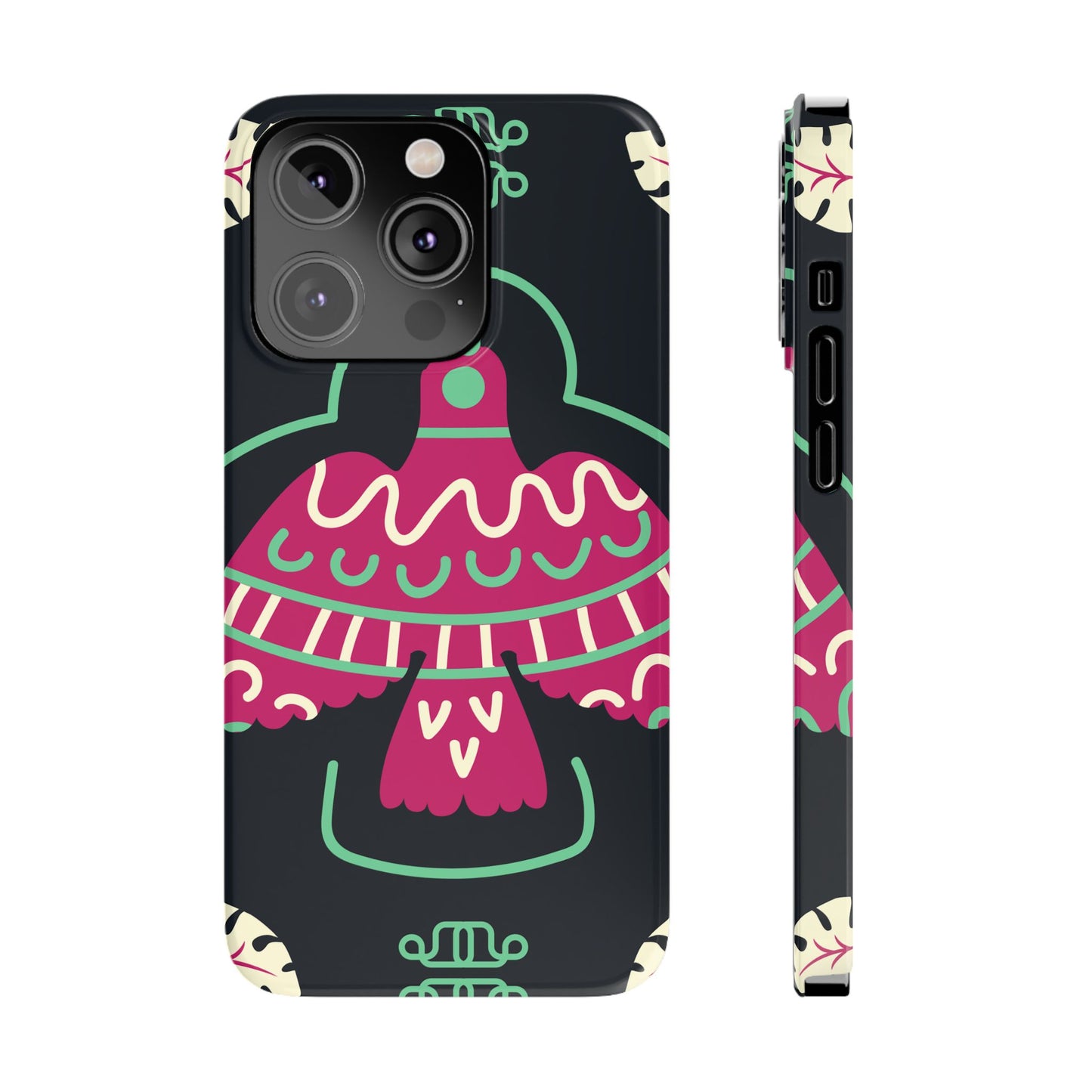 Colorful Bird Slim Phone Case, Bohemian Style Phone Cover, Gift for Nature Lovers, Unique Bird Design, Trendy Mobile Accessory