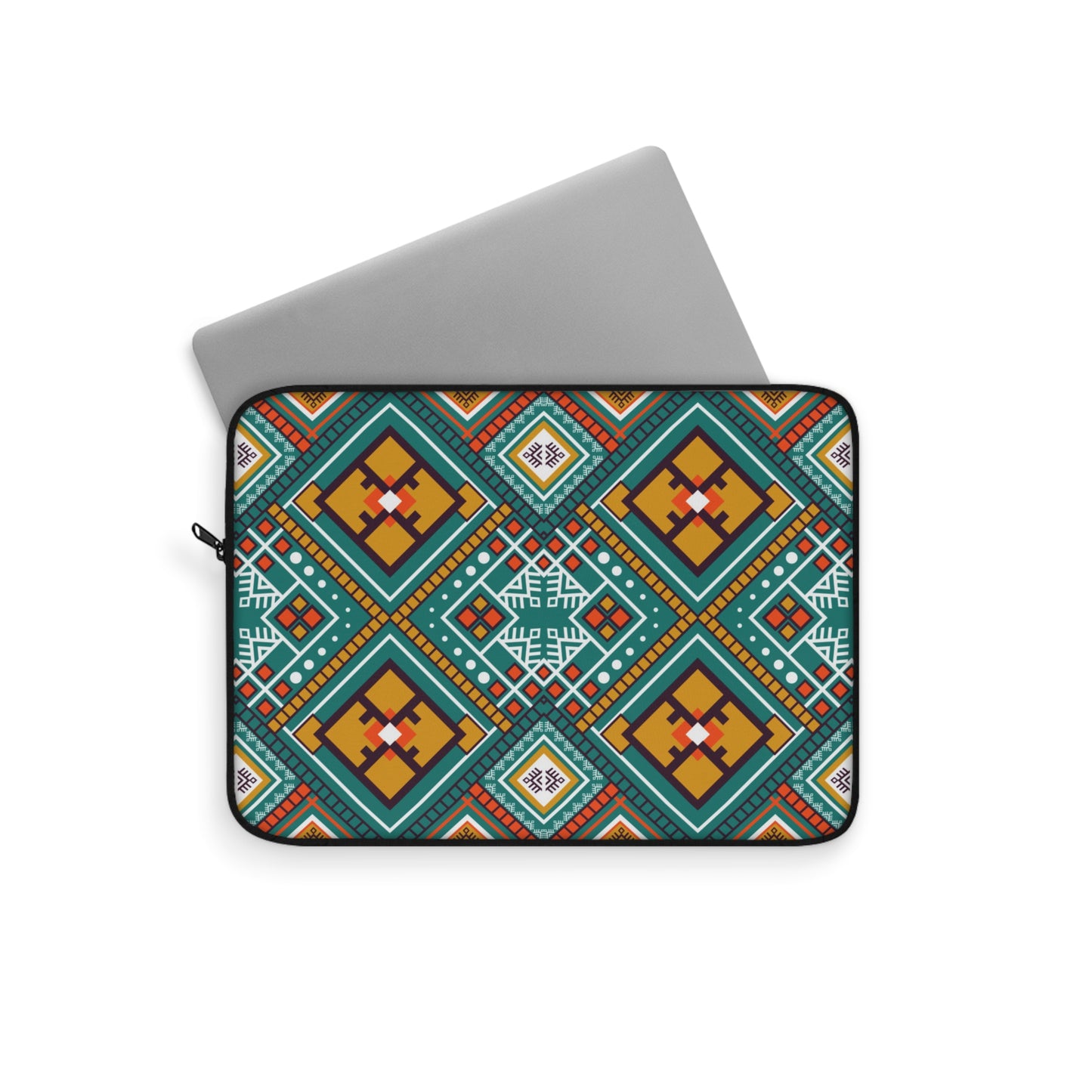 Vibrant Geometric Laptop Sleeve - Boho Chic, Gift for Students, Tech Accessory, Work from Home, Colorful Design