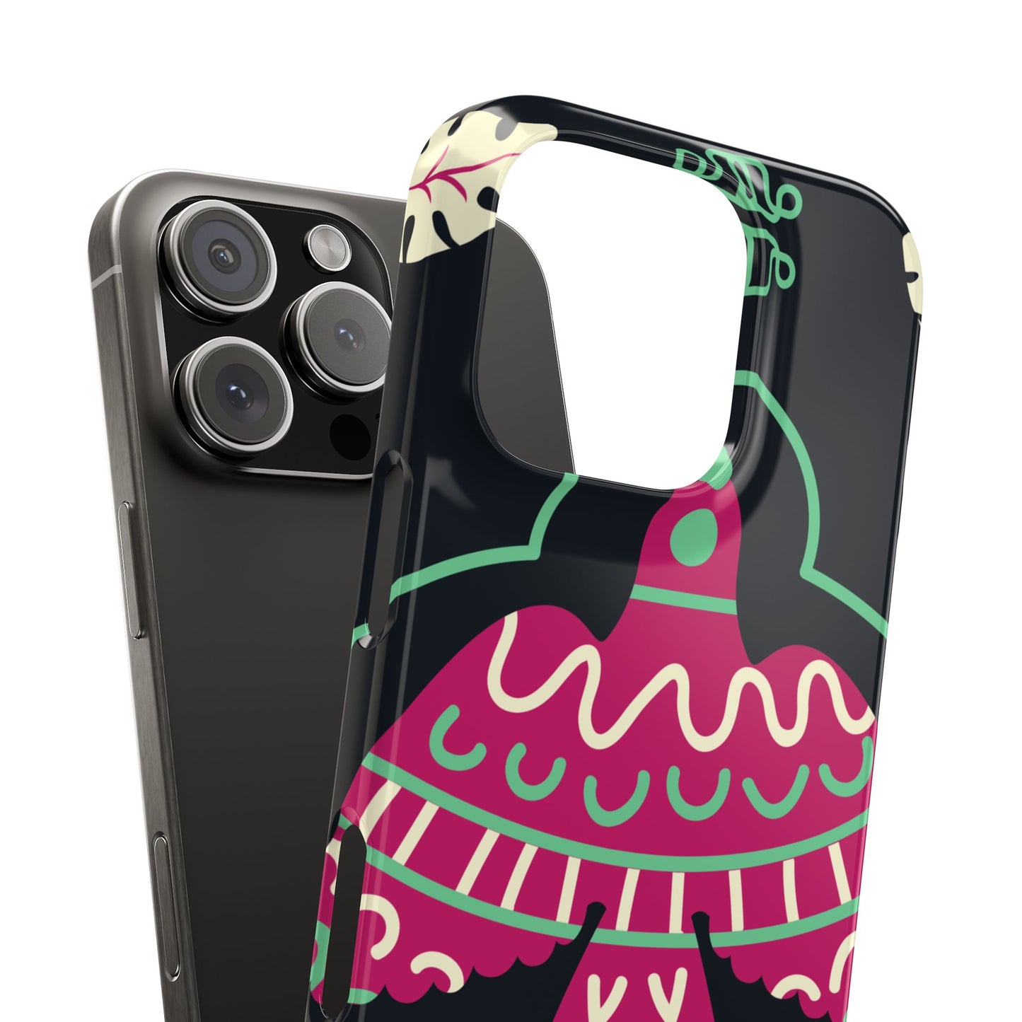 Colorful Bird Slim Phone Case, Bohemian Style Phone Cover, Gift for Nature Lovers, Unique Bird Design, Trendy Mobile Accessory